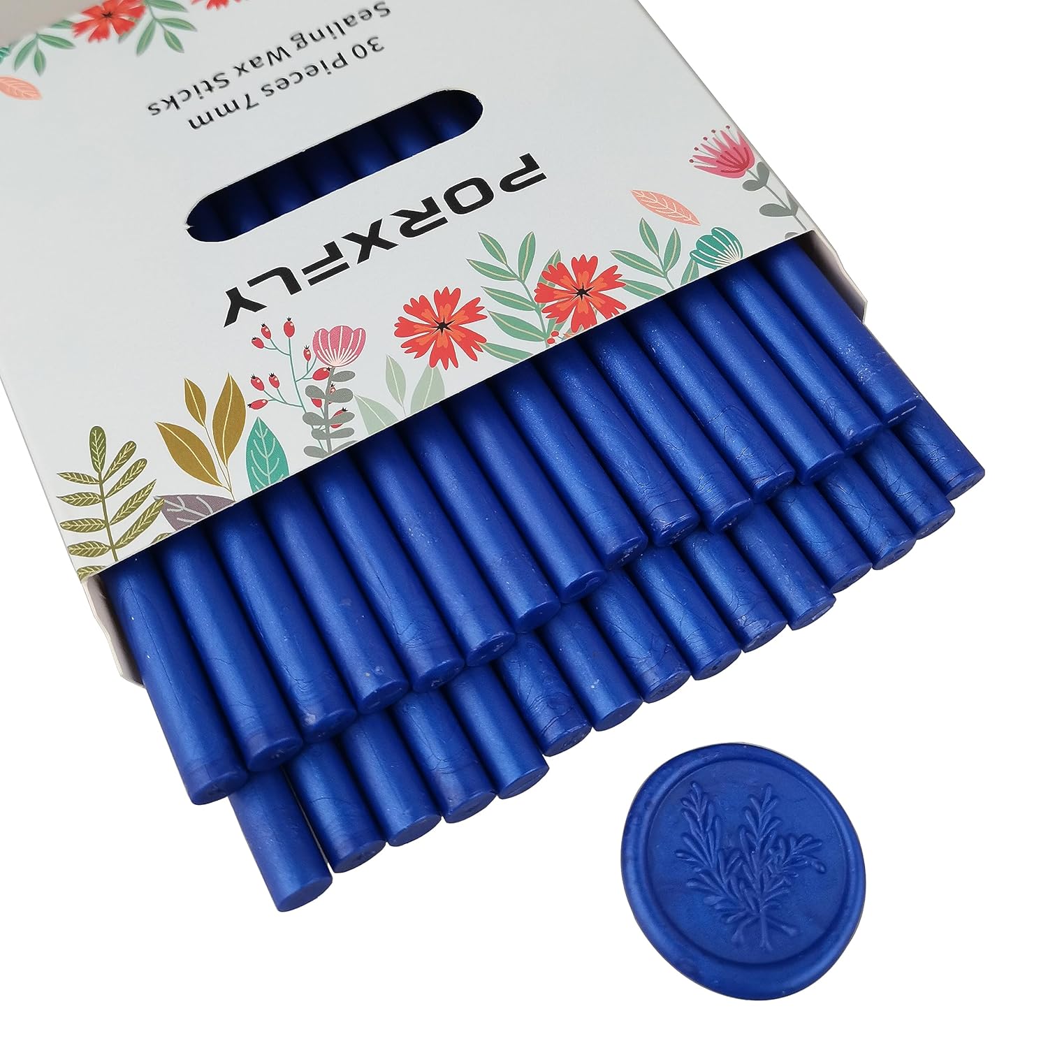 30 barras de cera de sellado de 0.27 pulgadas para pistola de pegamento, mini barras de sellado de cera PORXFLY ideales para tarjetas, sobres,