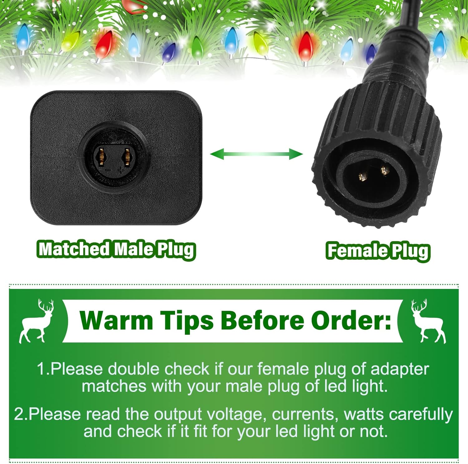 4 unidades de transformador LED de repuesto clase 2 fuente de alimentación para cadena de luces de Navidad, decoraciones inflables, controlador LED