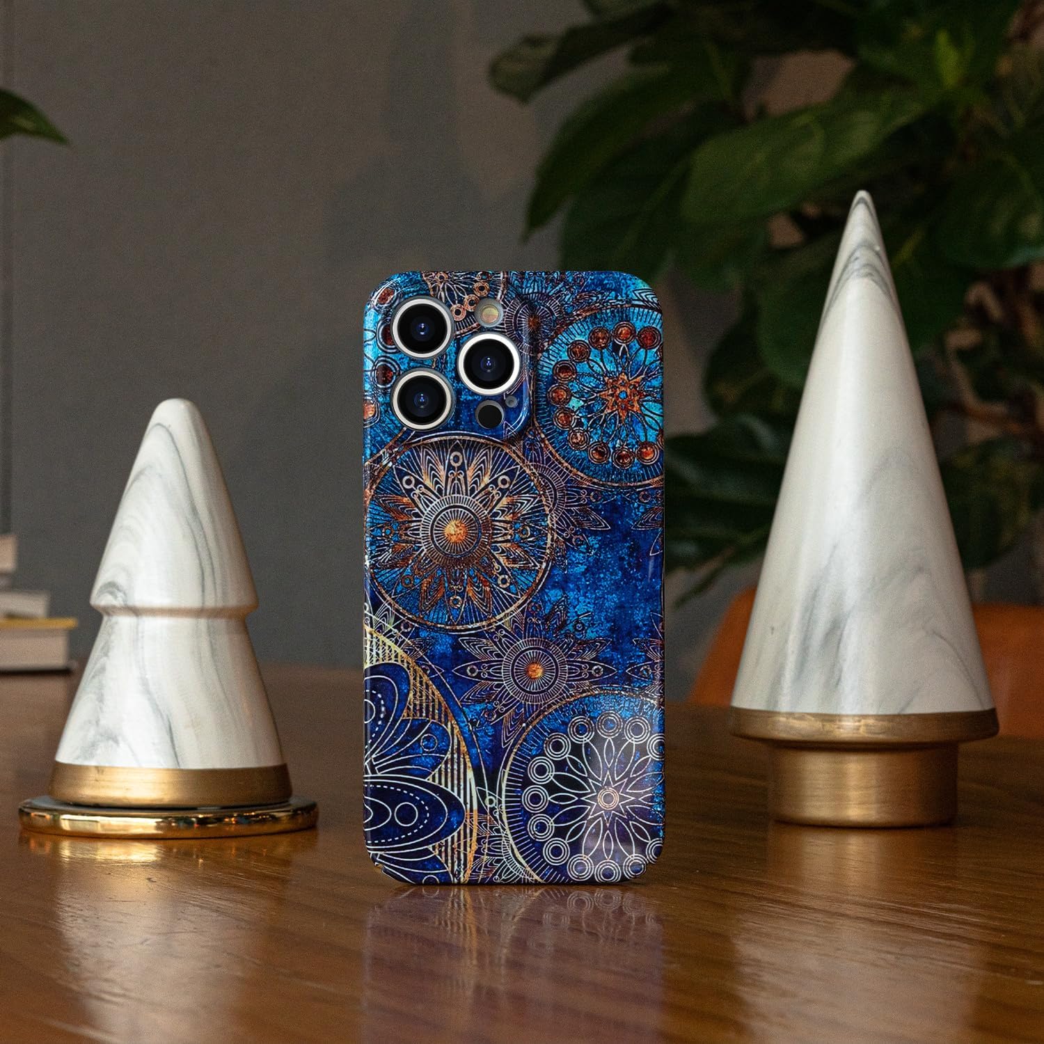 Funda de teléfono para iPhone 14 Pro Max, funda ligera de mandala bohemia para PC, protección contra caídas, funda bohemia para teléfono, soporte
