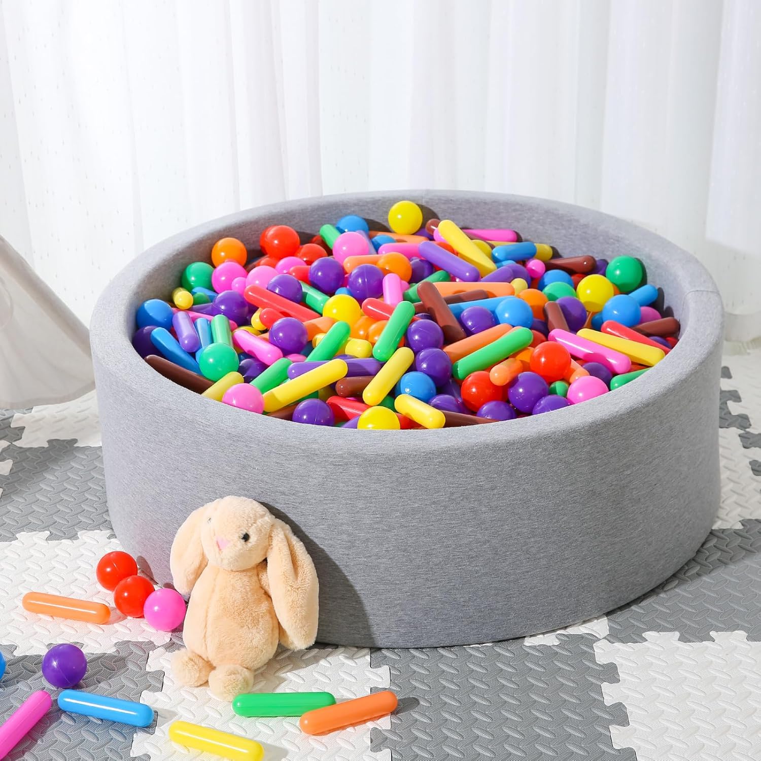 STARBOLO Pelotas para niños, 120 bolas de juguete de plástico a prueba de aplastamiento para niños pequeños, tienda de campaña para jugar con
