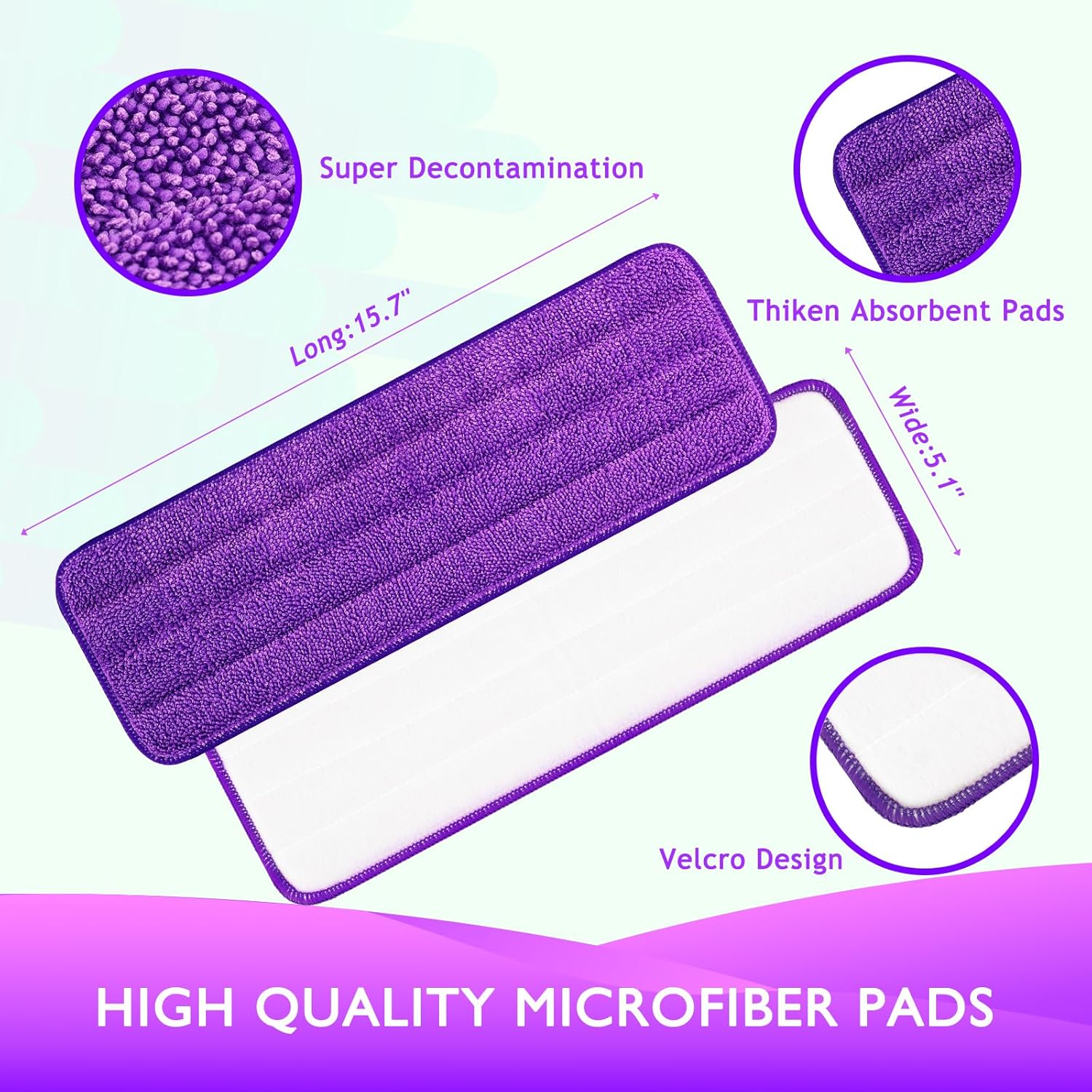 Almohadillas reutilizables para mopa eléctrica compatibles con Swiffer PowerMop – Recambios de almohadillas Swifter Power Mop – Almohadillas de