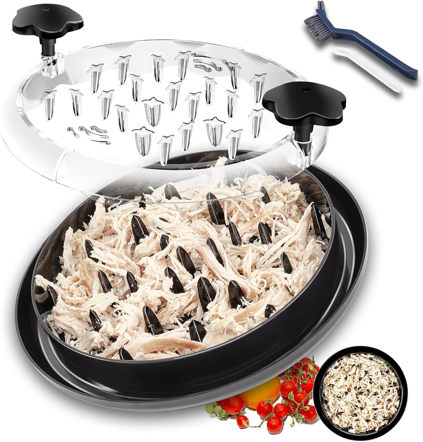Chicken Shredder, Meat Shredder Claws, Chicken Breast Shredder Tool Twist with Clear Top, Large Meat Shredder Machine- Ergonomic Handle, BPA