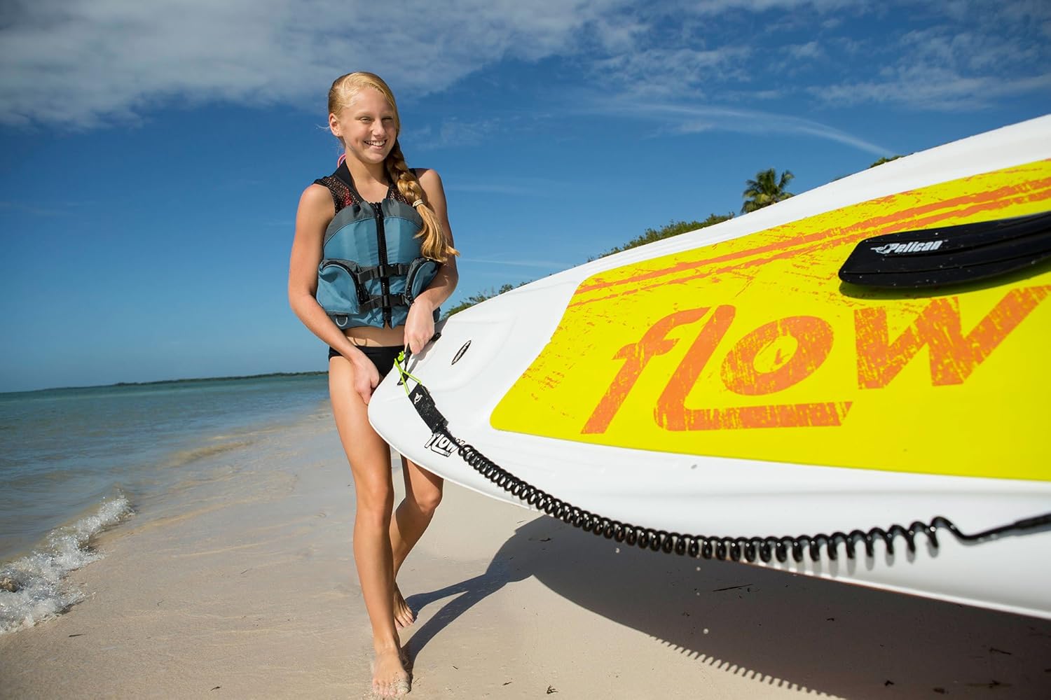 Pelican SUP – Correa de tobillo unisex prémium para barcos – PS1543 – Sistema de gancho y bucle de tabla de remo de pie con cómodo acolchado de