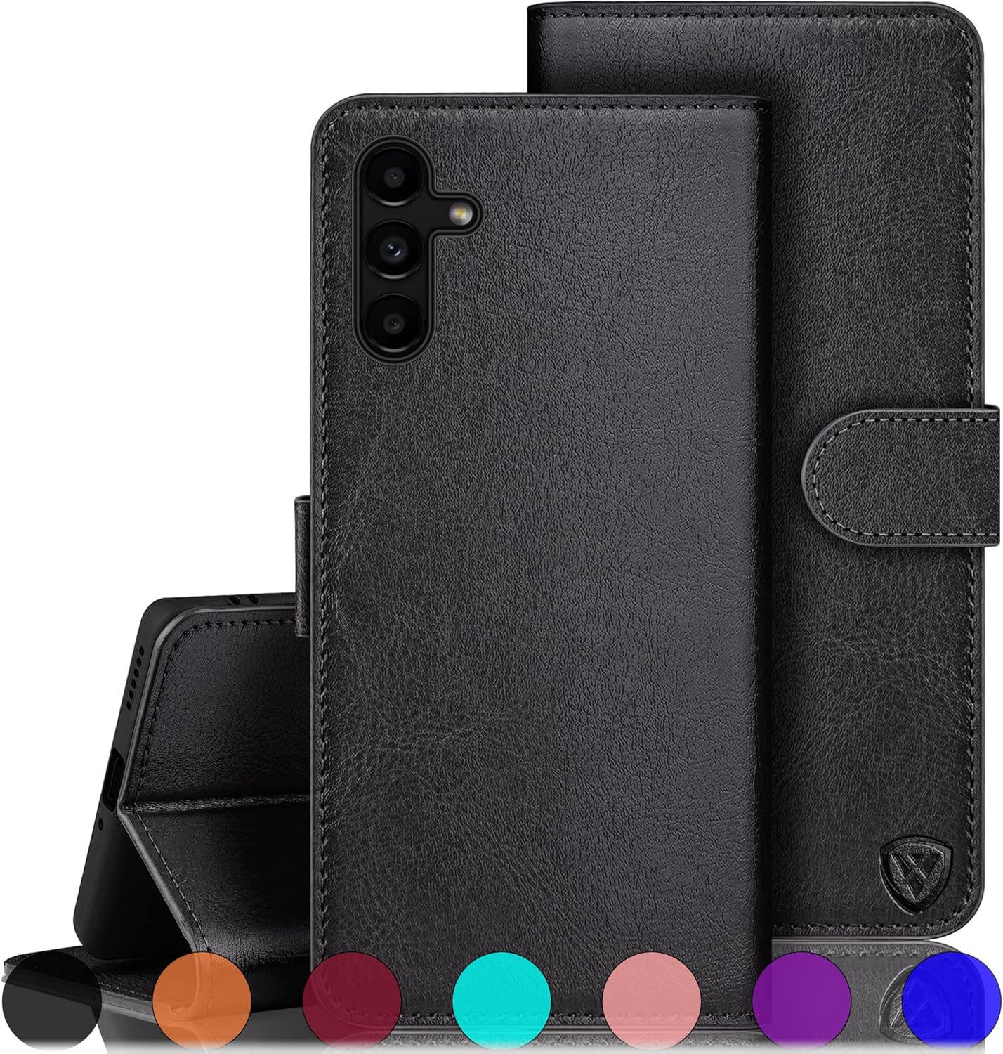 XcaseBar Funda para Samsung Galaxy A14 5G con bloqueo RFID, soporte para tarjetas de crédito, libro de folio con tapa de piel sintética, funda