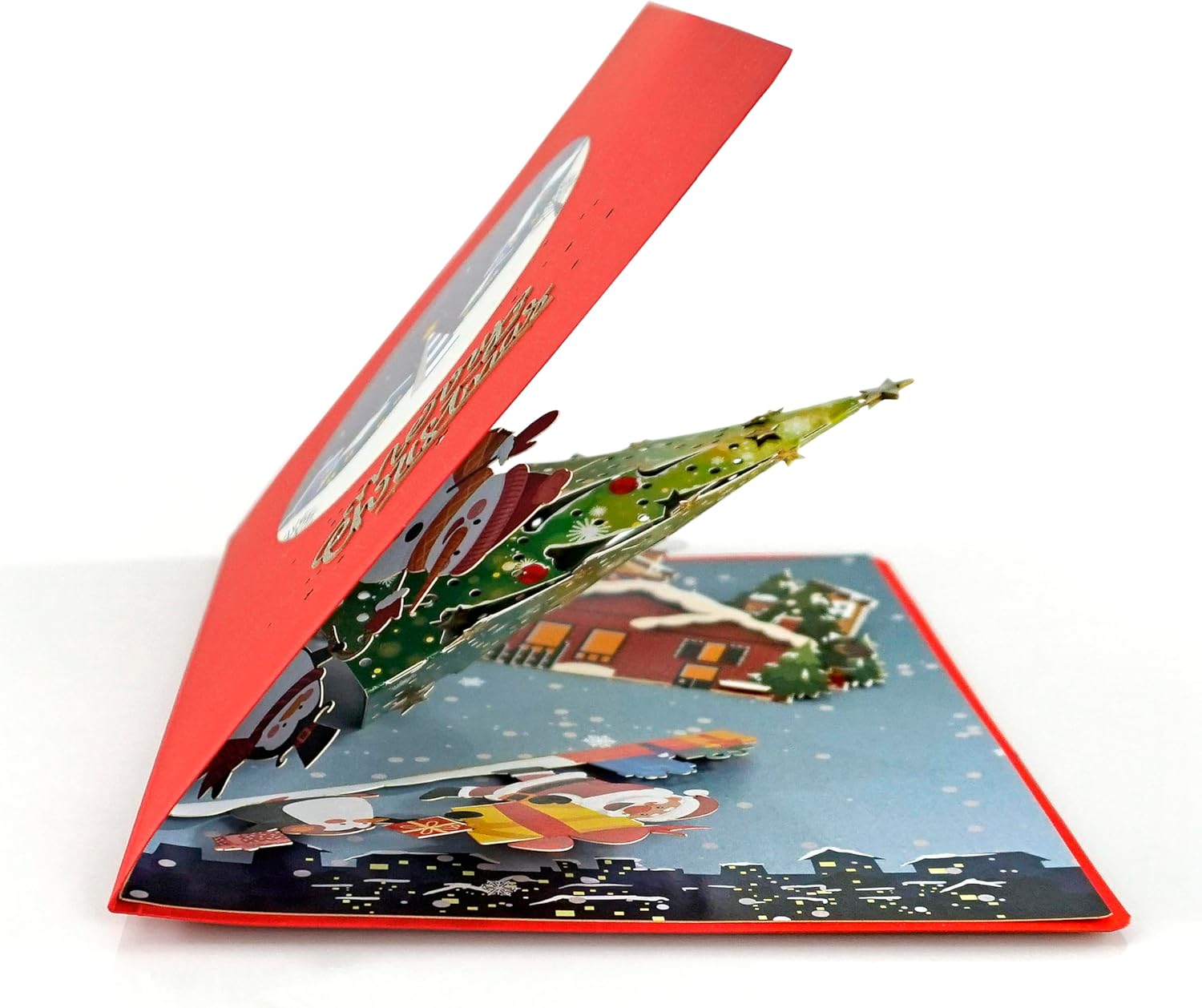 CUTPOPUP – Tarjeta de felicitación de Navidad emergente, 3D de Navidad, Año Nuevo, Navidad (noche de Navidad)