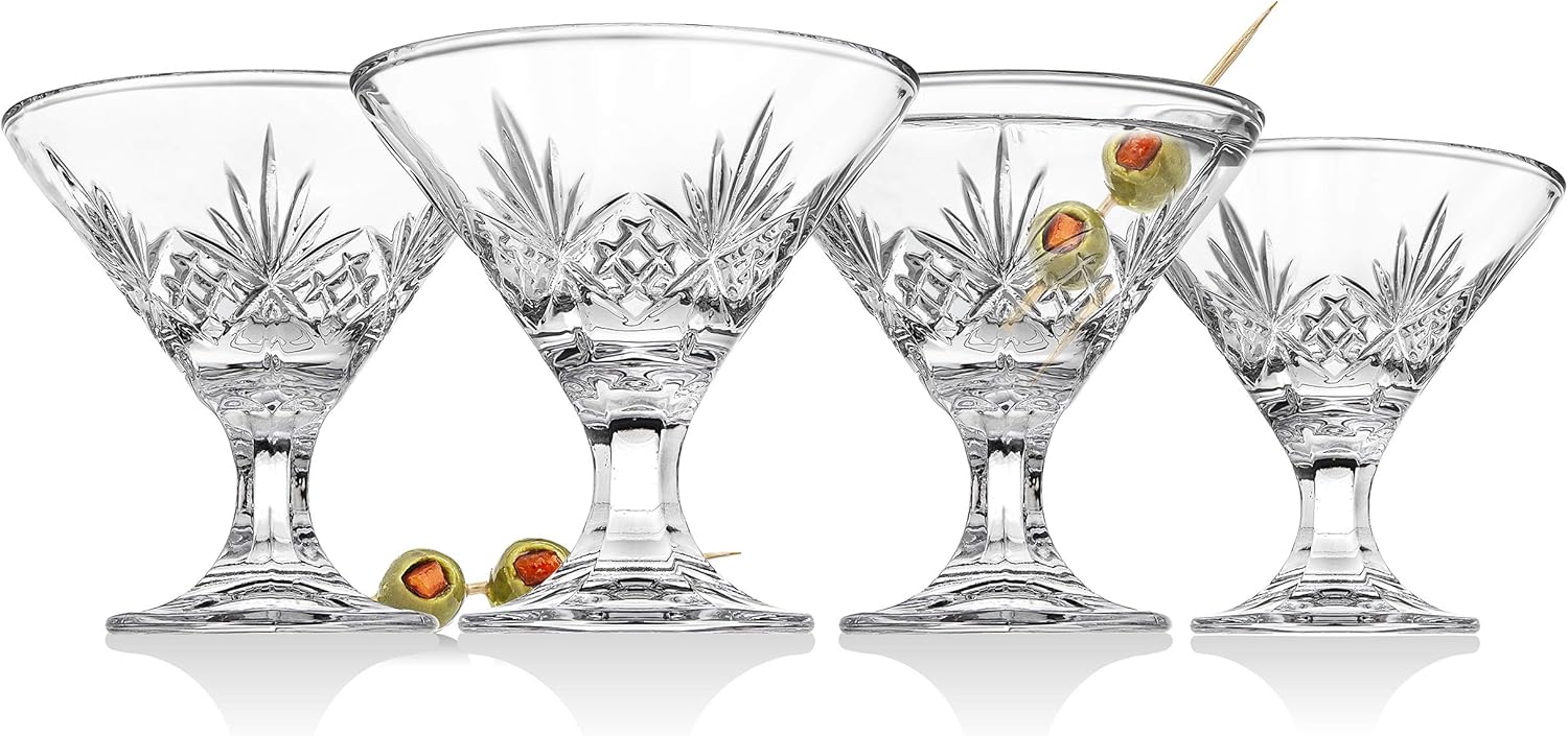 Godinger Vasos de Martini, Copa de Cóctel – Colección Dublín, juego de 4, 5 oz