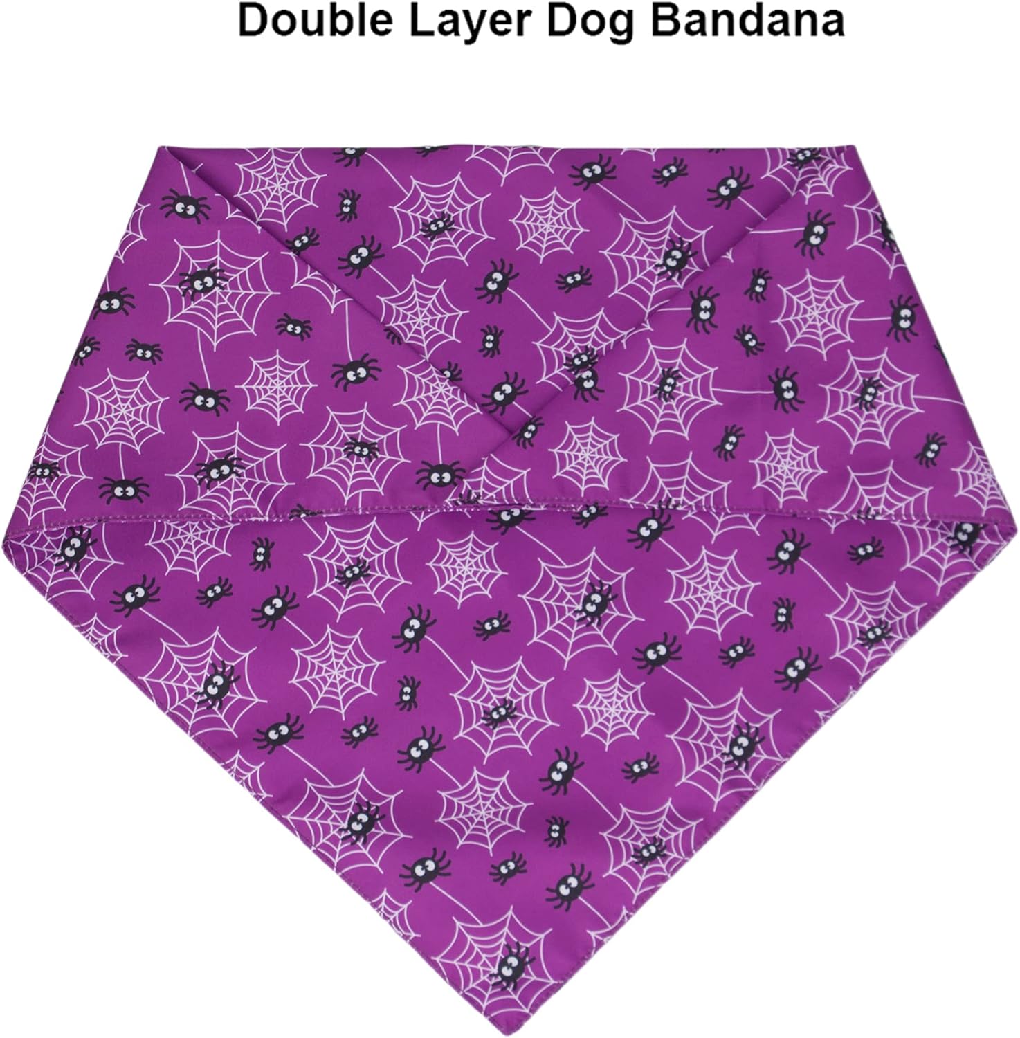 ADOGGYGO Paquete de 2 bandanas de Halloween para perro, bufanda triangular reversible para perro, accesorios de Halloween para perros grandes y