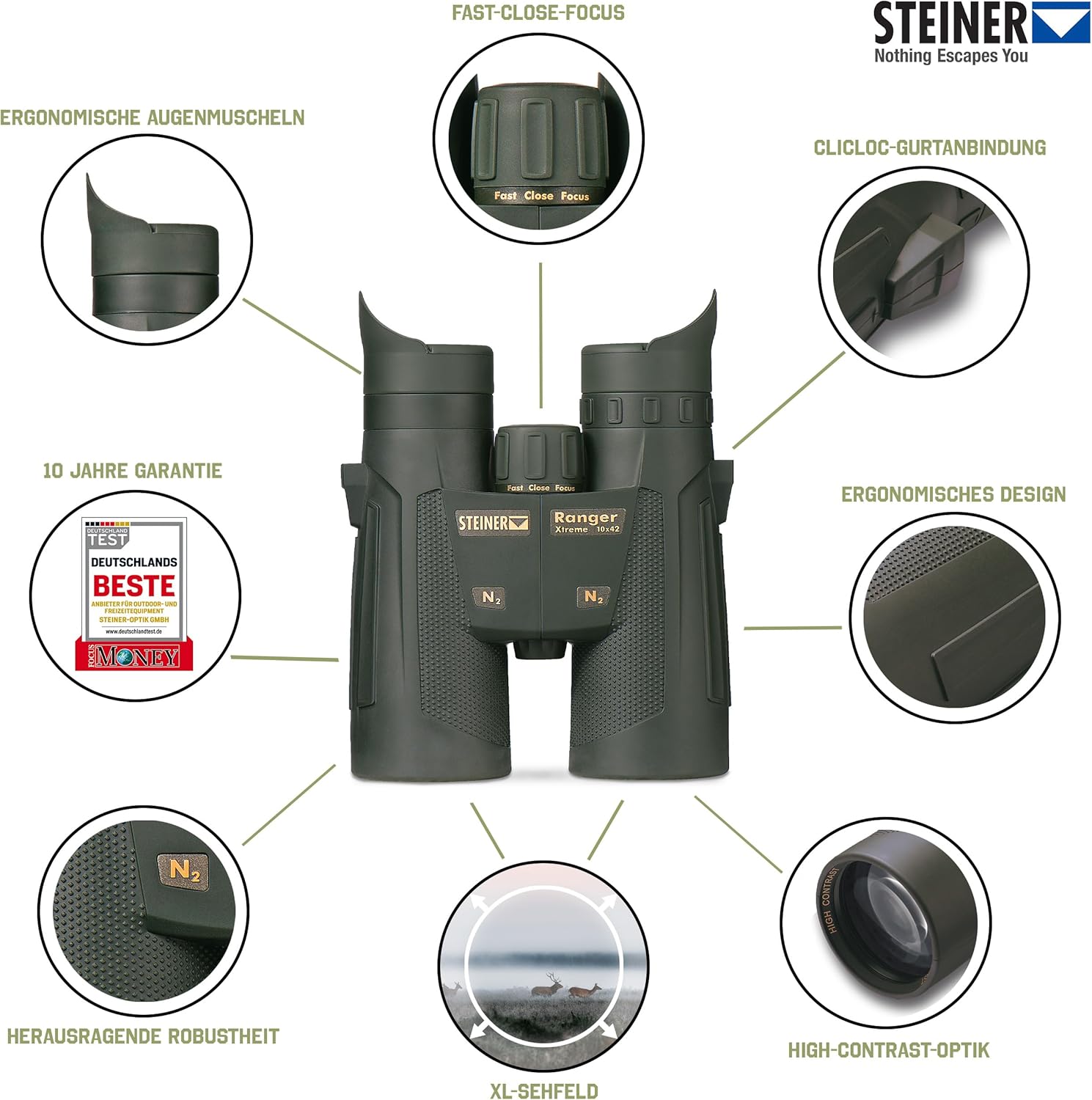 Steiner Ranger Xtreme – Prismáticos 10×42
