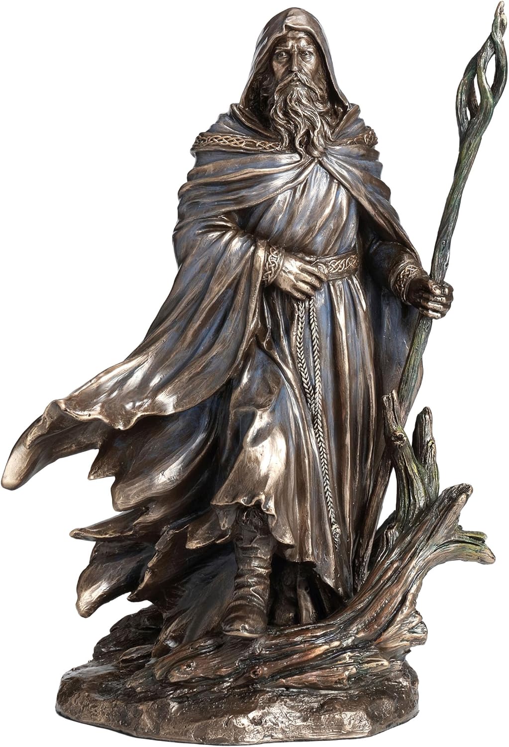 Veronese Design Merlín de 11 38 pulgadas de alto por Monte Moore Escultura de bronce antiguo de resina fundida en frío