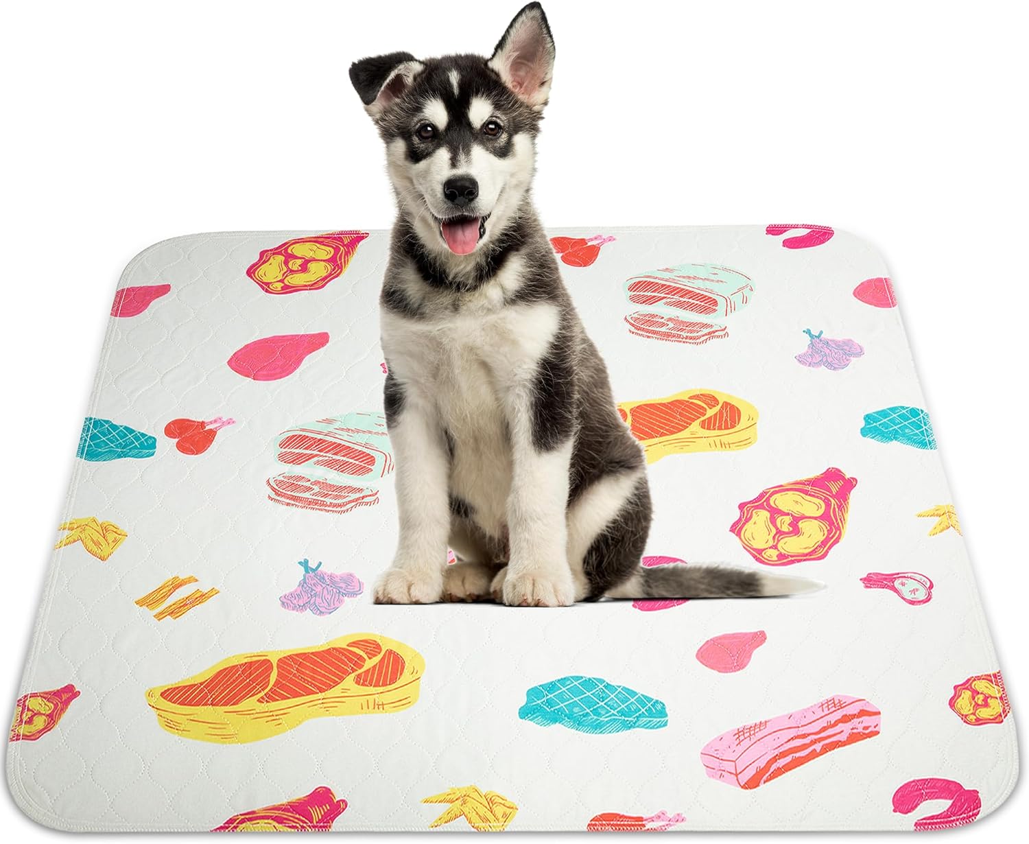 Almohadillas lavables para orina de perros de 34 x 36 pulgadas (paquete de 2), almohadillas reutilizables para orina para perros, tapete impermeable