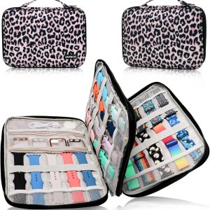 Sambois Estuche de almacenamiento para 35 correas de reloj, organizador portátil para correa de reloj, bolsa de almacenamiento compatible con Apple Sambois Estuche de almacenamiento para 35 correas de reloj, organizador portátil para correa de reloj, bolsa de almacenamiento compatible con Apple