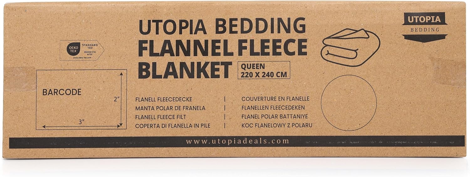 Utopia Bedding – Manta polar de 8.85 ozyd, tamaño individual, color gris ceniza, cobija para cama de microfibra, mullida, suave y antiestática (90 x