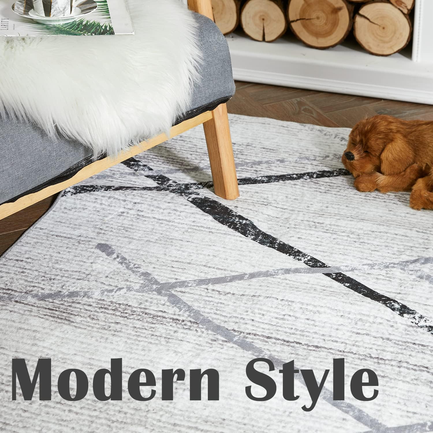 jinchan Alfombra de pasillo lavable de 2 x 5 pies, alfombra marroquí, gris, delgada, moderna, geométrica, suave, antideslizante, para interiores,