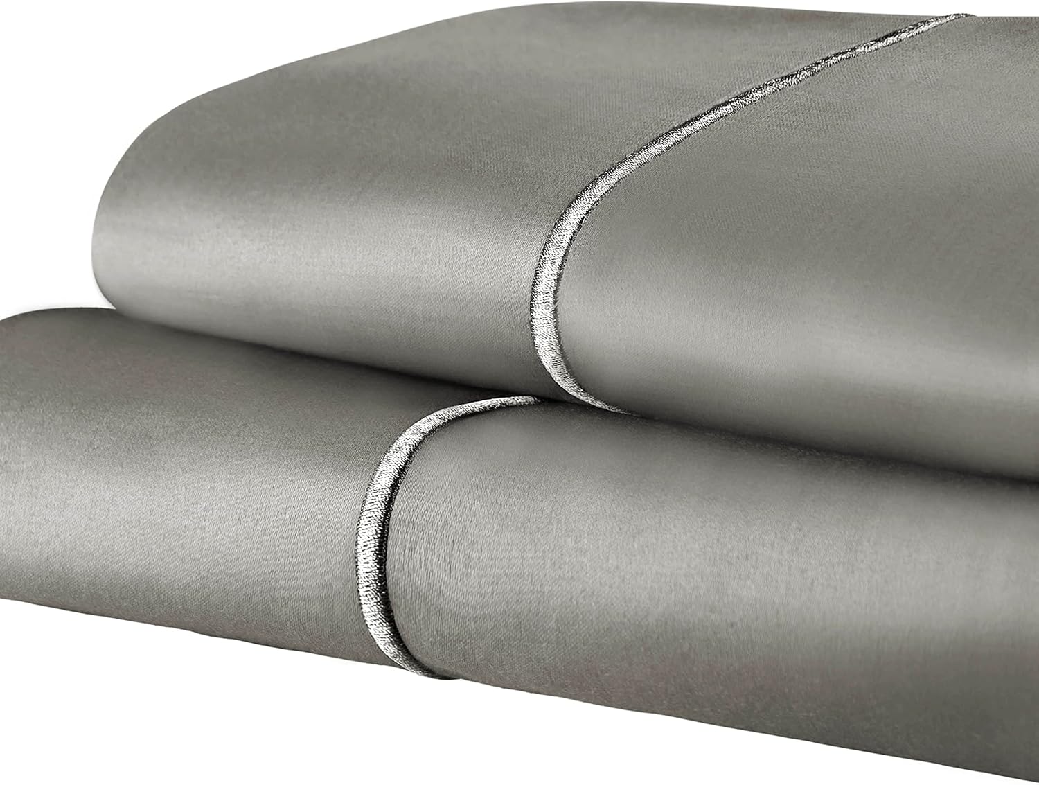 Superior Juego de 2 fundas de almohada de 100 % algodón de 1500 hilos, ropa de cama suave, esenciales para cama de huéspedesprincipales, fundas de