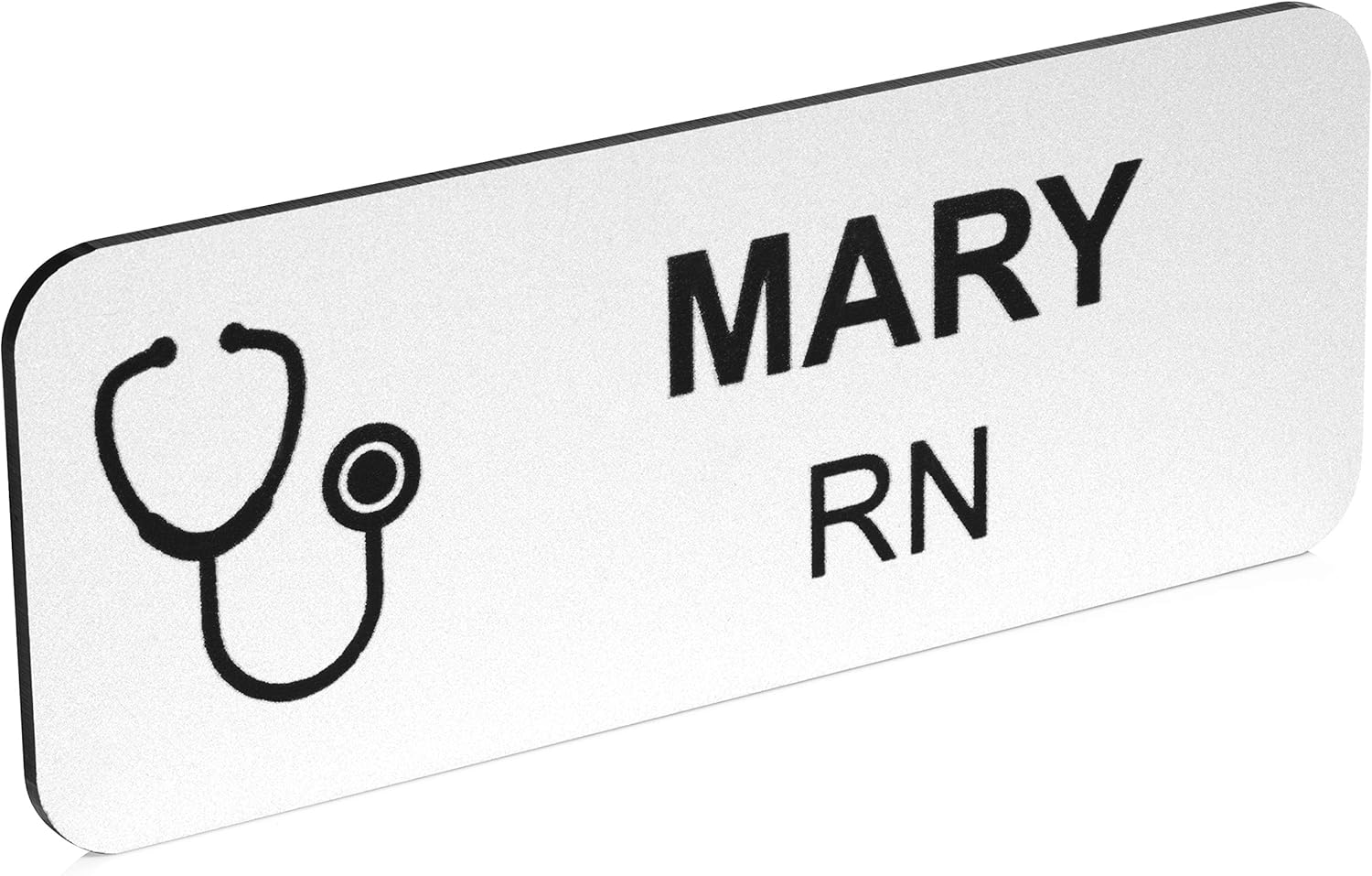 Etiqueta de nombre personalizada con logotipo de la industria insignia de identificación para profesor, agente inmobiliario, dental, médico,
