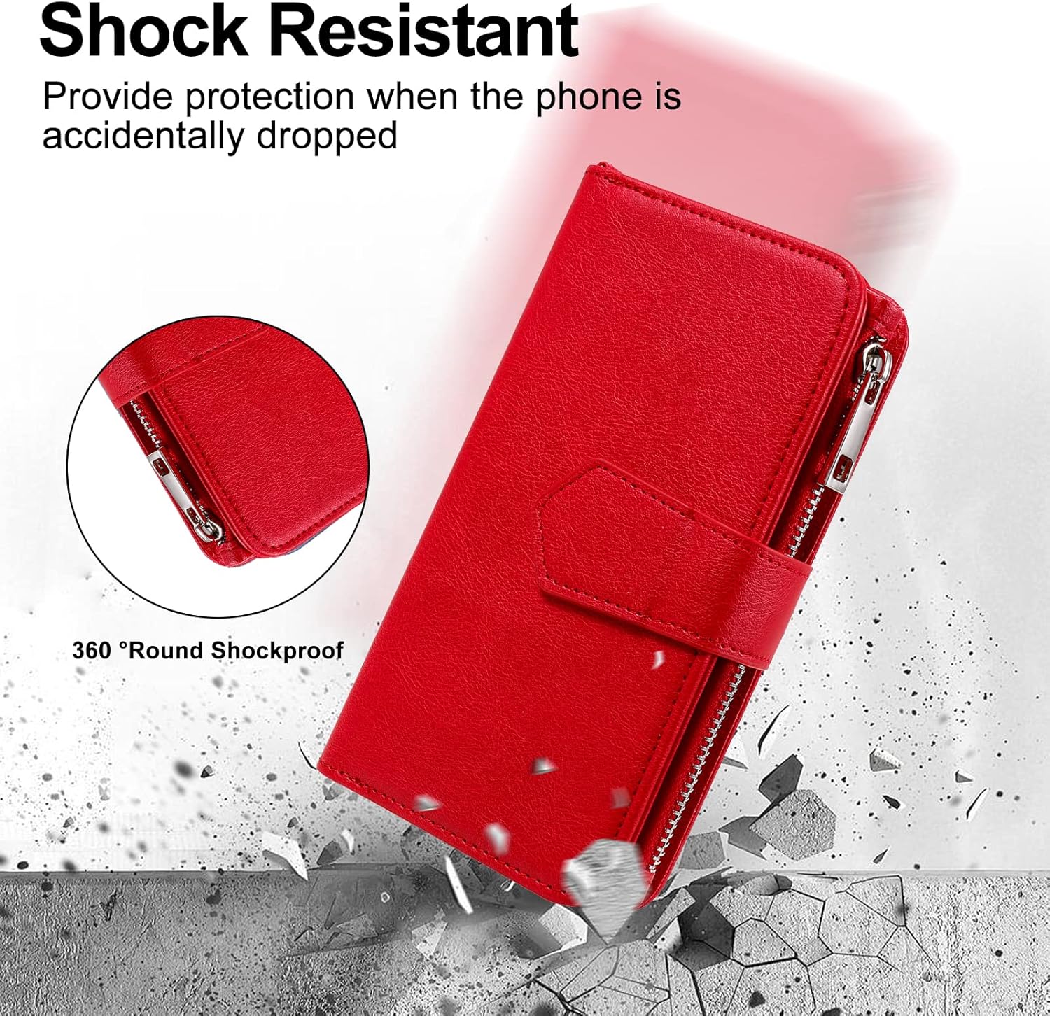 Funda para Galaxy A32 5G, 2 en 1 magnética desmontable a prueba de golpes, funda de piel sintética con ranura para tarjeta para Samsung Galaxy A32