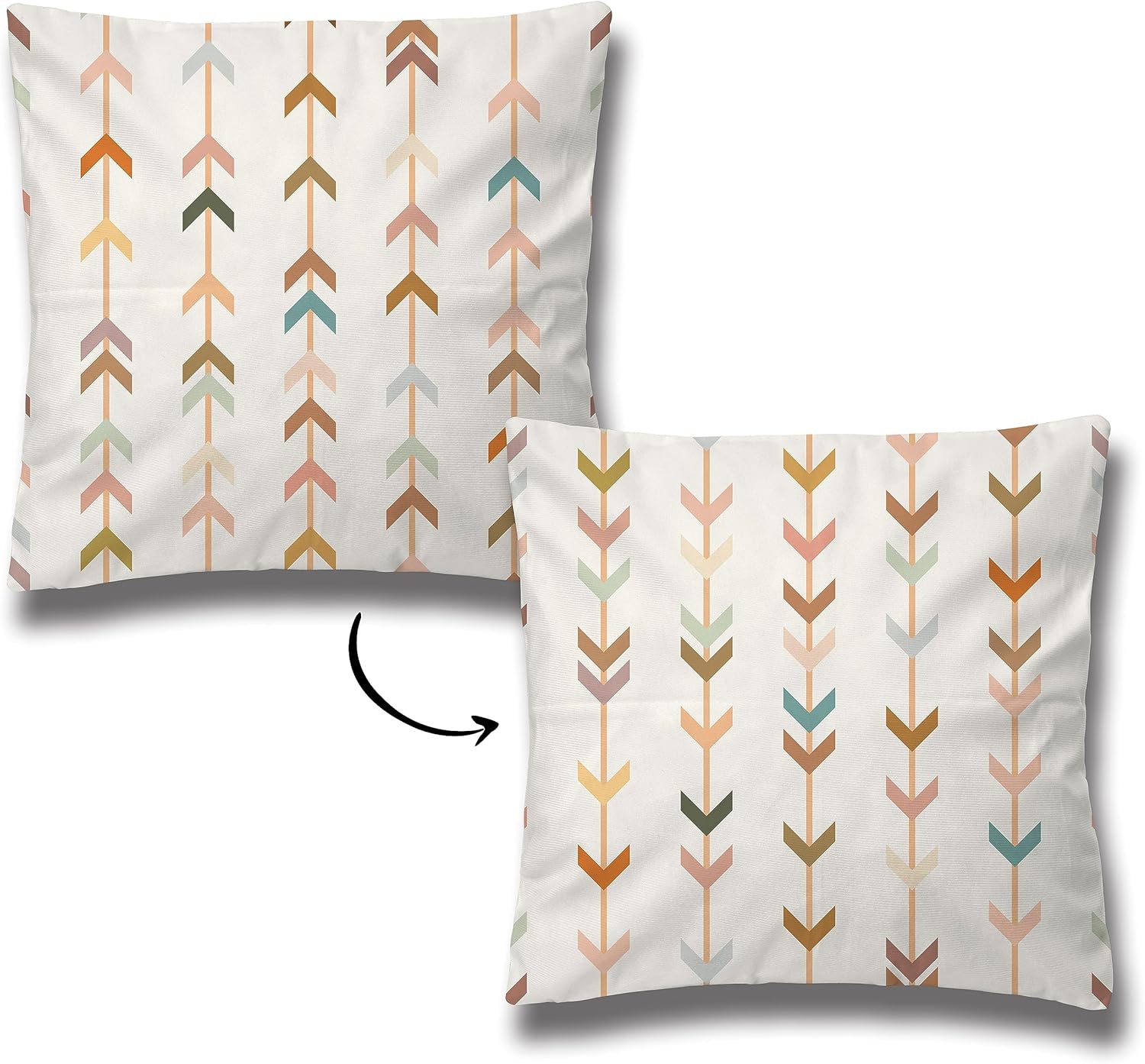 Fundas de almohada decorativas de 18 x 18 pulgadas, suaves, estilo bohemio, arcoíris, para mujeres, decoración del hogar para sofá, sala de estar,