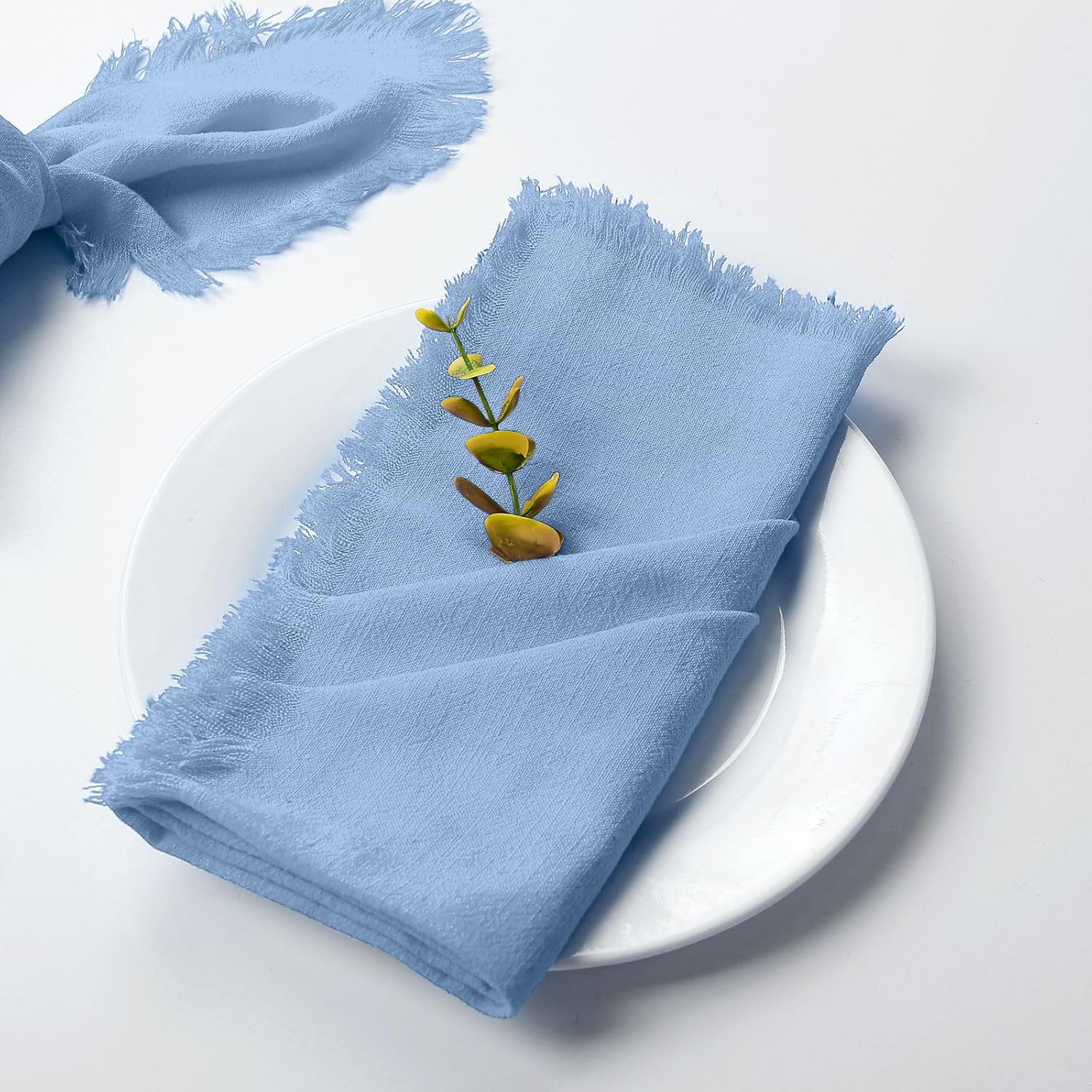 Juego de 8 servilletas de lino elegantes y duraderas para bodas, ocasiones especiales y uso diario, tela suave y absorbente, lavable a máquina y