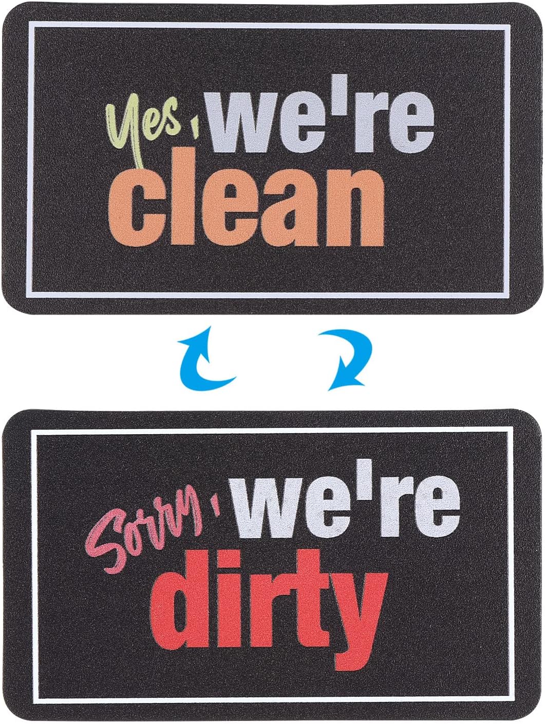 PATIKIL Dirty Clean – Imán para lavavajillas, frigorífico, suministros de organización de cocina, imán de letrero limpio y sucio, color negro