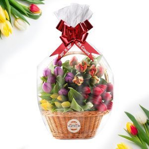 Seal Fresh Bolsas de celofán extra grandes (cinta y cesta no incluidas)  30 x 40 pulgadas (25 unidades)  Bolsas transparentes de regalo de celofán Seal Fresh Bolsas de celofán extra grandes (cinta y cesta no incluidas)  30 x 40 pulgadas (25 unidades)  Bolsas transparentes de regalo de celofán