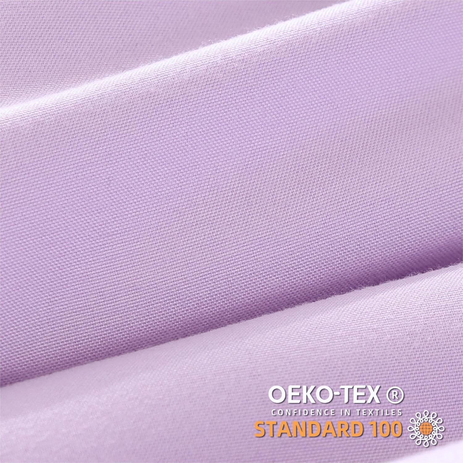YIRDDEO Juego de edredón de 3 piezas, color morado lavanda, tamaño matrimonial, diseño de flecos y pompones, juego de ropa de cama lujoso y bohemio