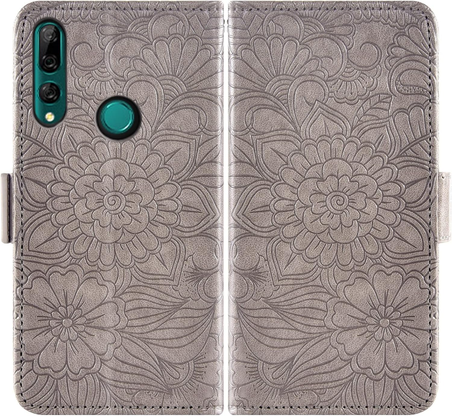 Asuwish Compatible con Huawei Y9 Prime 2019Honor 9XP Smart Z Wallet Case y protector de pantalla de vidrio templado, soporte para tarjetas, cubierta