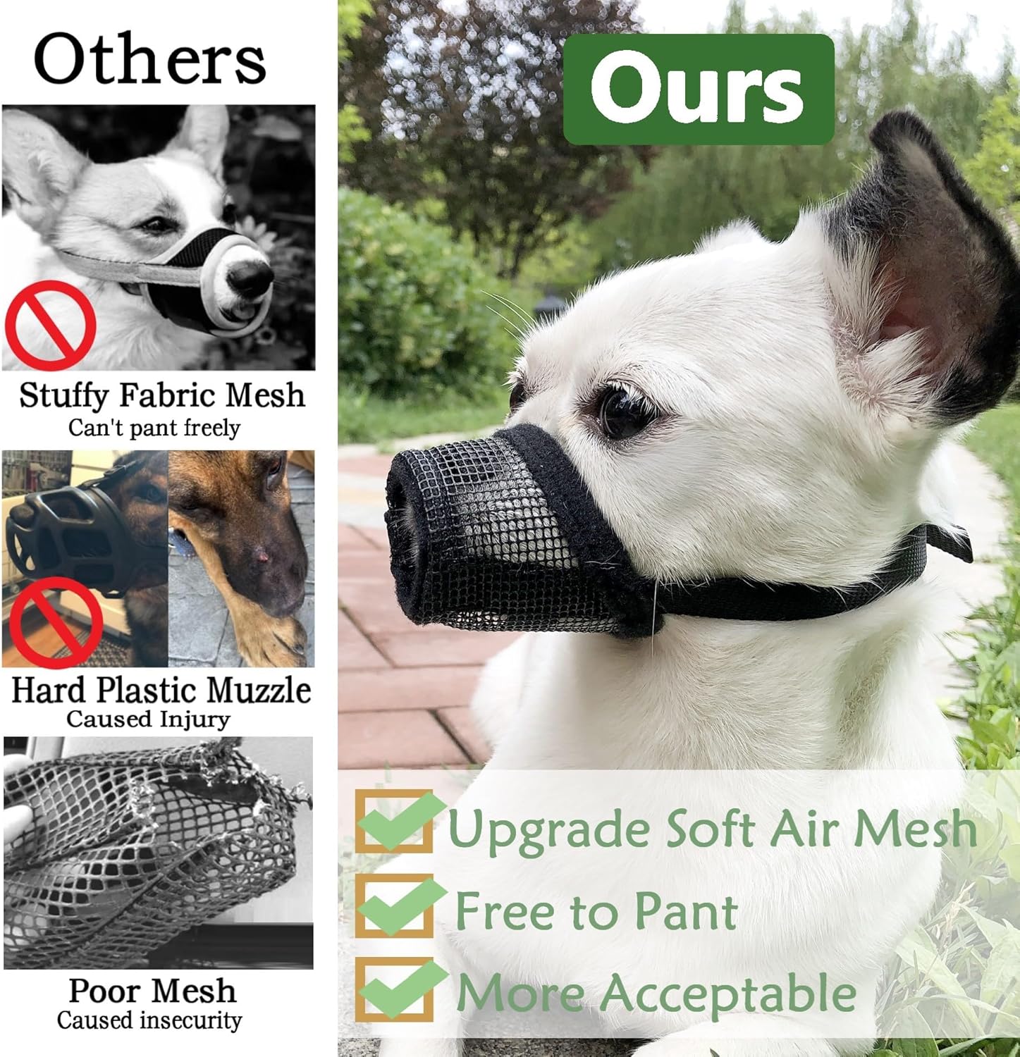 MoiiLavin Bozal para perros XS (paquete de 2) para perros pequeños con hocico largo, ajuste rápido para aseo ajustable, evita que muerdan, ladren y
