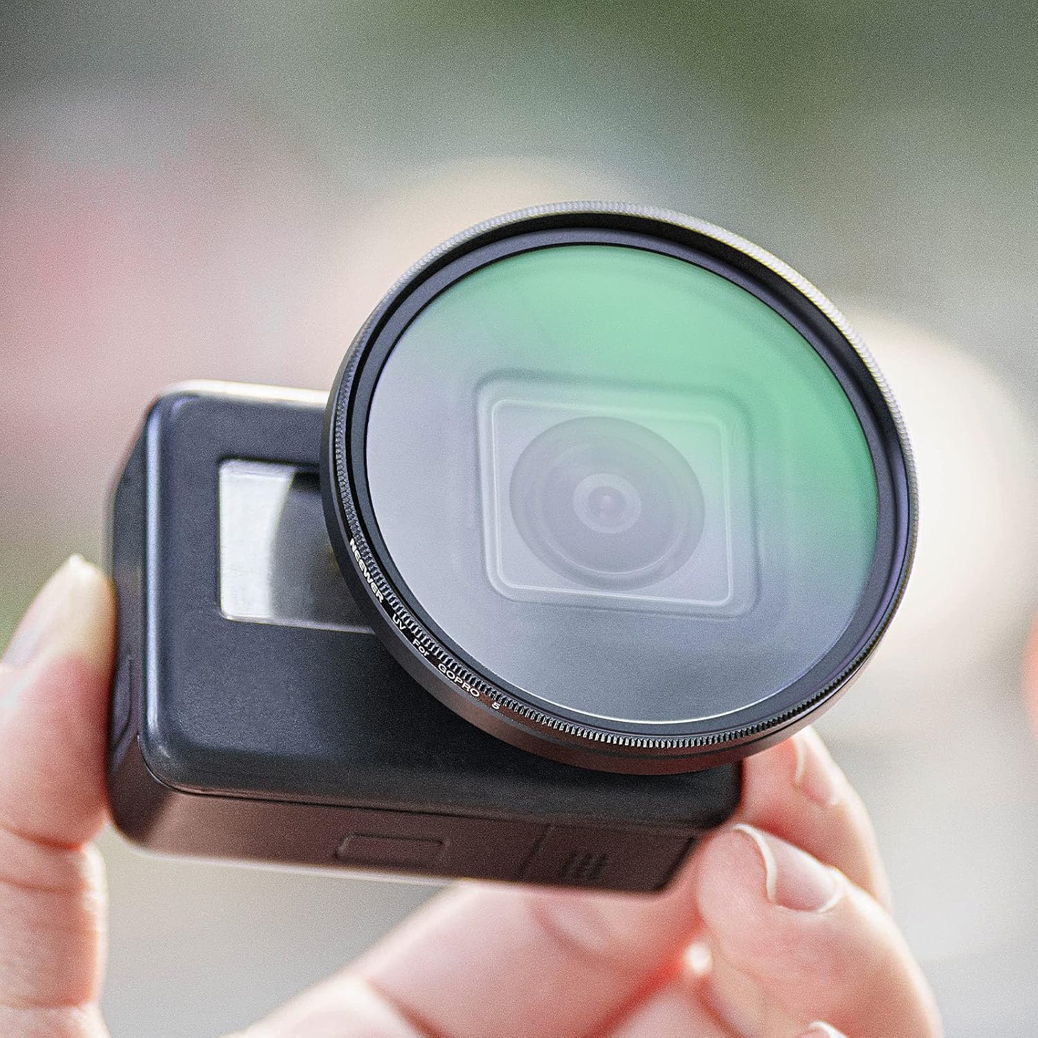NEEWER Kit de filtro de lente de 2.283in compatible con GoPro Hero 8 7 6 5, juego de filtros polarizadores de densidad neutra, 4 filtros ND