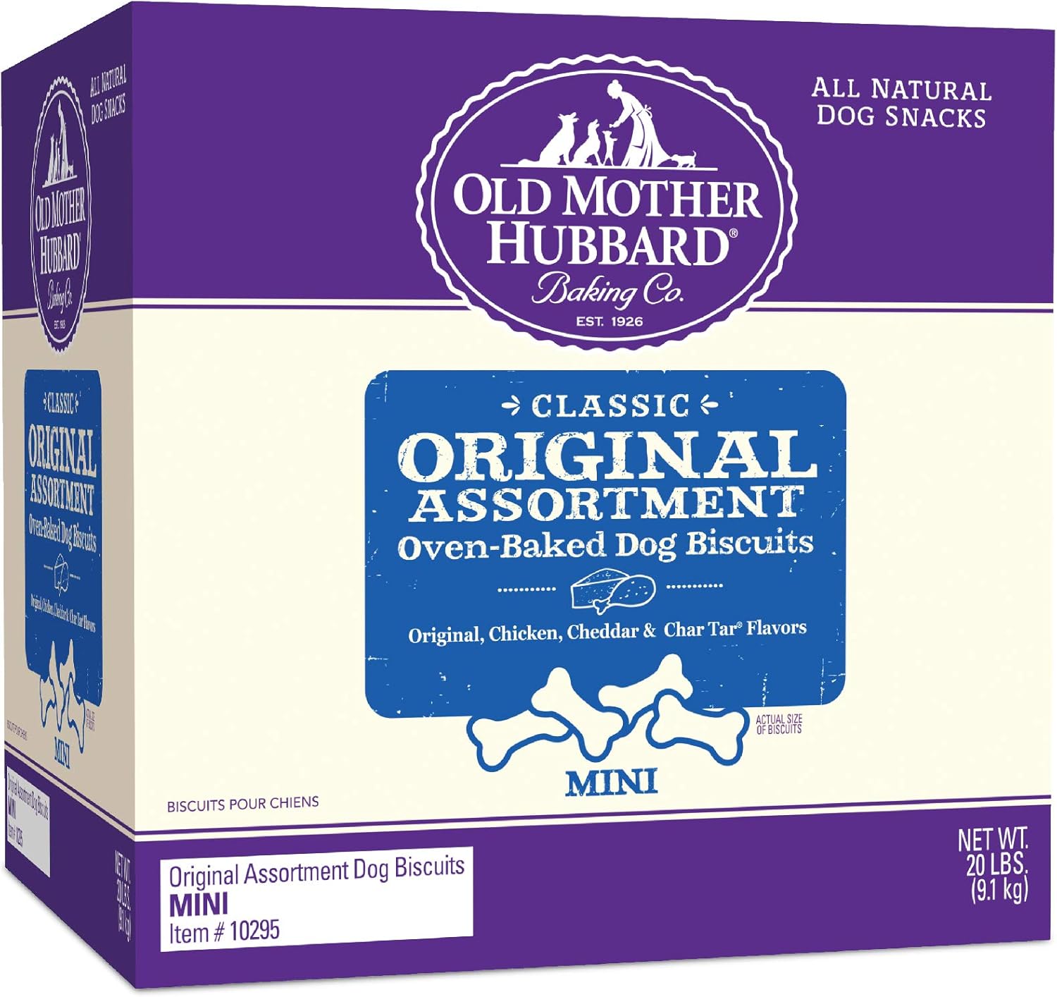 Clásicos premios naturales de perro Old Mother Hubbard Crunchy