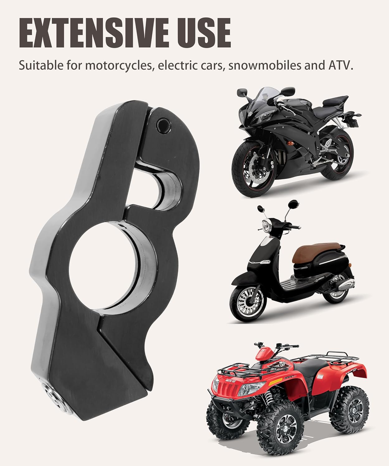 Motorcycle Lock,Motorcycle Accessories Car Accessories Motorcycle Locks Anti Theft,Heavy Duty Motorcycle Brake Lock,Adjustable Bike Handlebar Lock