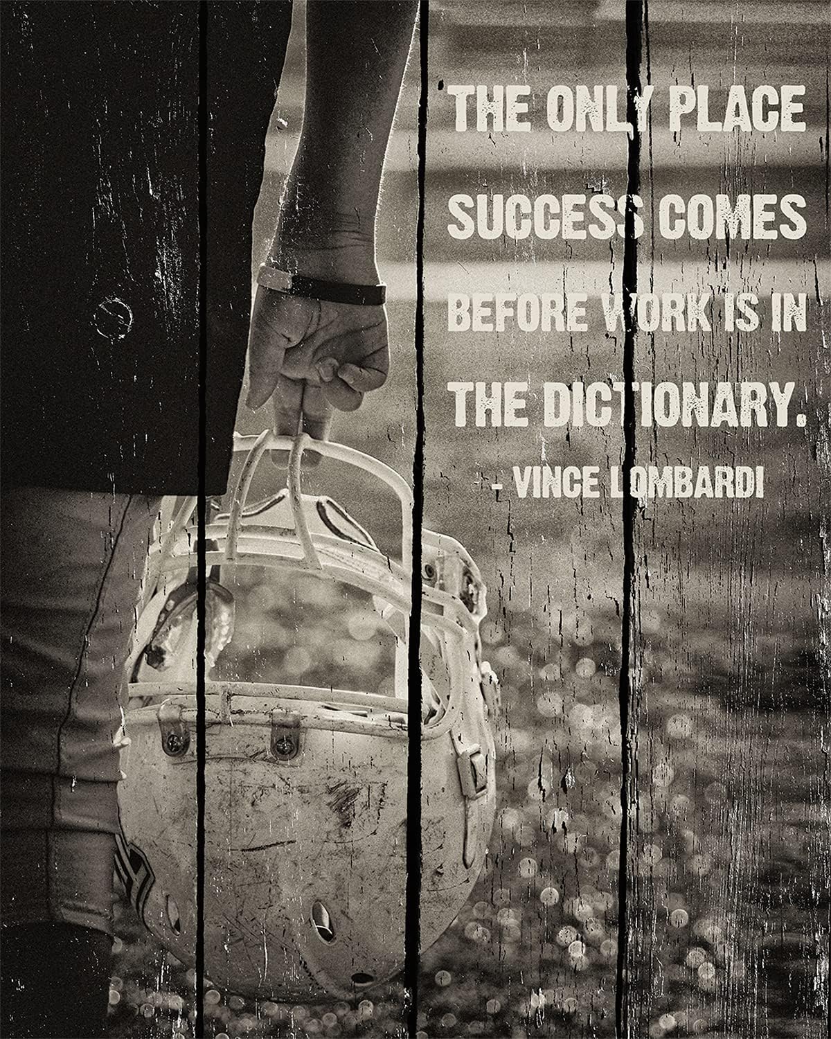 Govivo The Only Place Success Comes Before Work Is In The Dictionary. – Vince Lombardi – Impresión artística para decoración de pared – Obra de arte