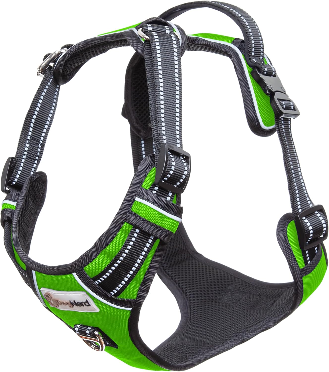 DogNerd Chalecoarnés de cobertura completa ajustable de alta calidad para perros grandes (50-90 libras) – Clips de metal, mango acolchado, 2 clips