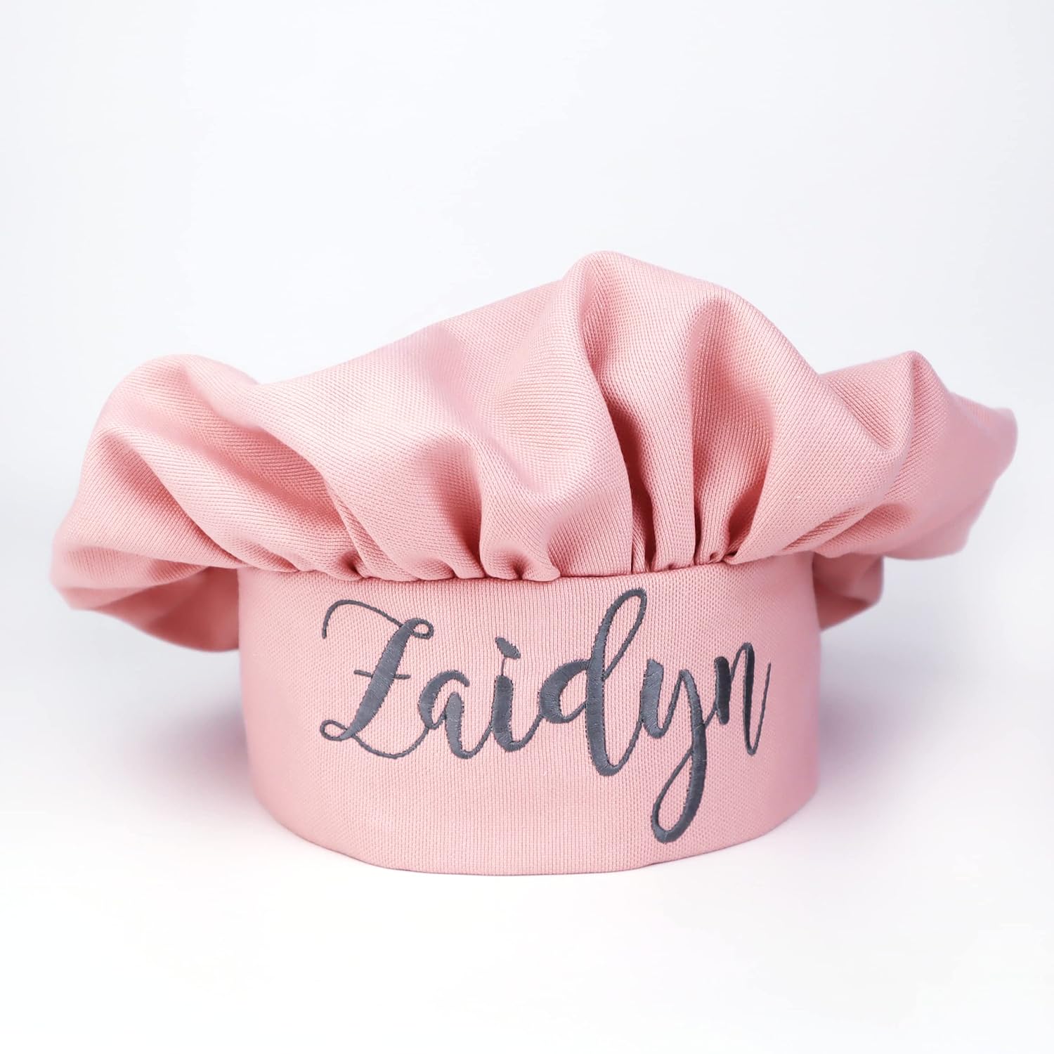 Kids Apron and Chef Hat Set for Girls Pink Personalized Embroidered Custom Name Children Cotton Apron with Pocket. Girls Kitchen Apron Cooking,