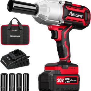 AVID POWER Llave de impacto sin escobillas de alto par de 12 pulgada con par máximo de 738 pies-libras (1000 N.m), pistola de impacto inalámbrica de AVID POWER Llave de impacto sin escobillas de alto par de 12 pulgada con par máximo de 738 pies-libras (1000 N.m), pistola de impacto inalámbrica de