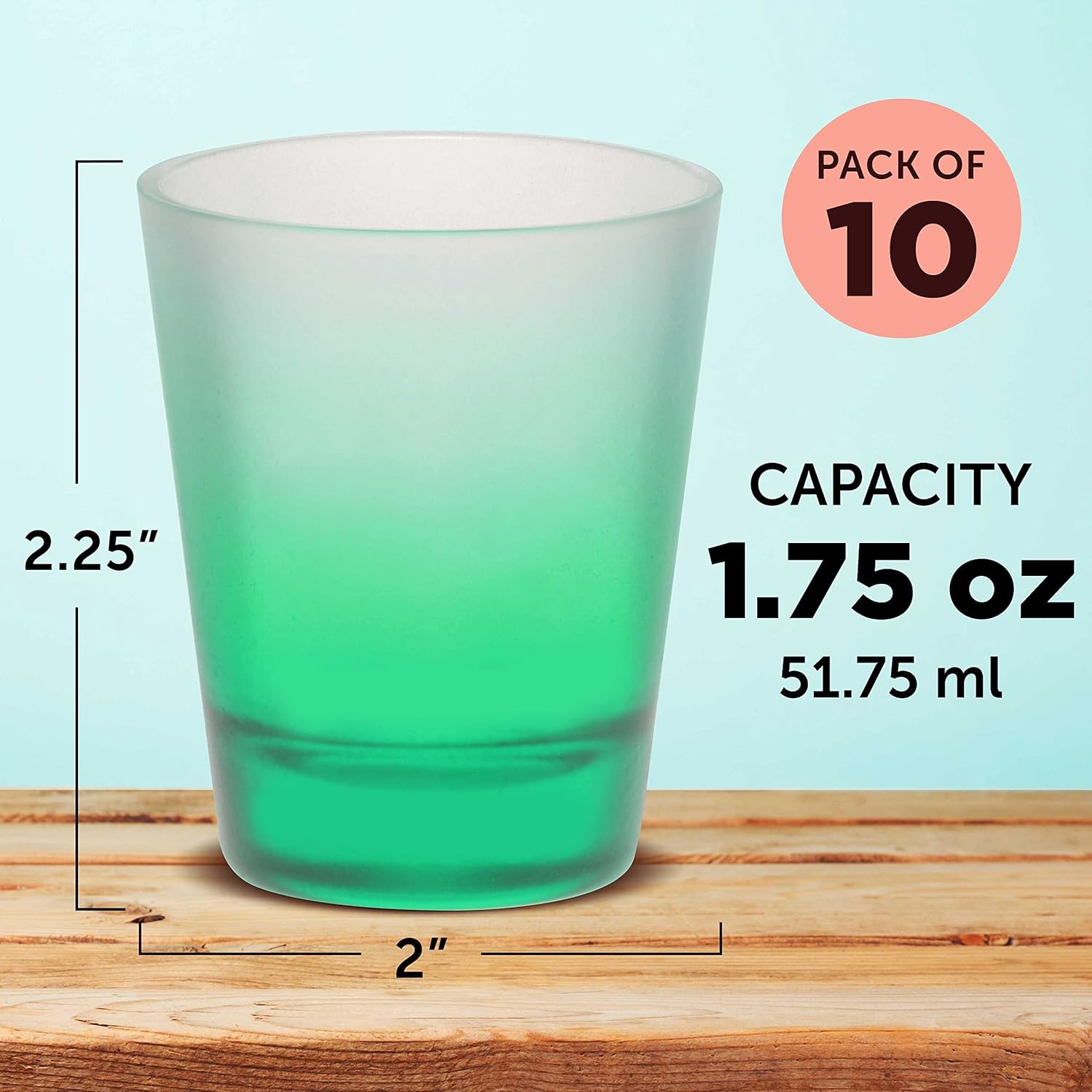 DISCOUNT PROMOS Vasos de chupito con vidrio esmerilado de 1.75 onzas, juego de 12, paquete a granel, ideal para bodas, cumpleaños, fiestas, eventos