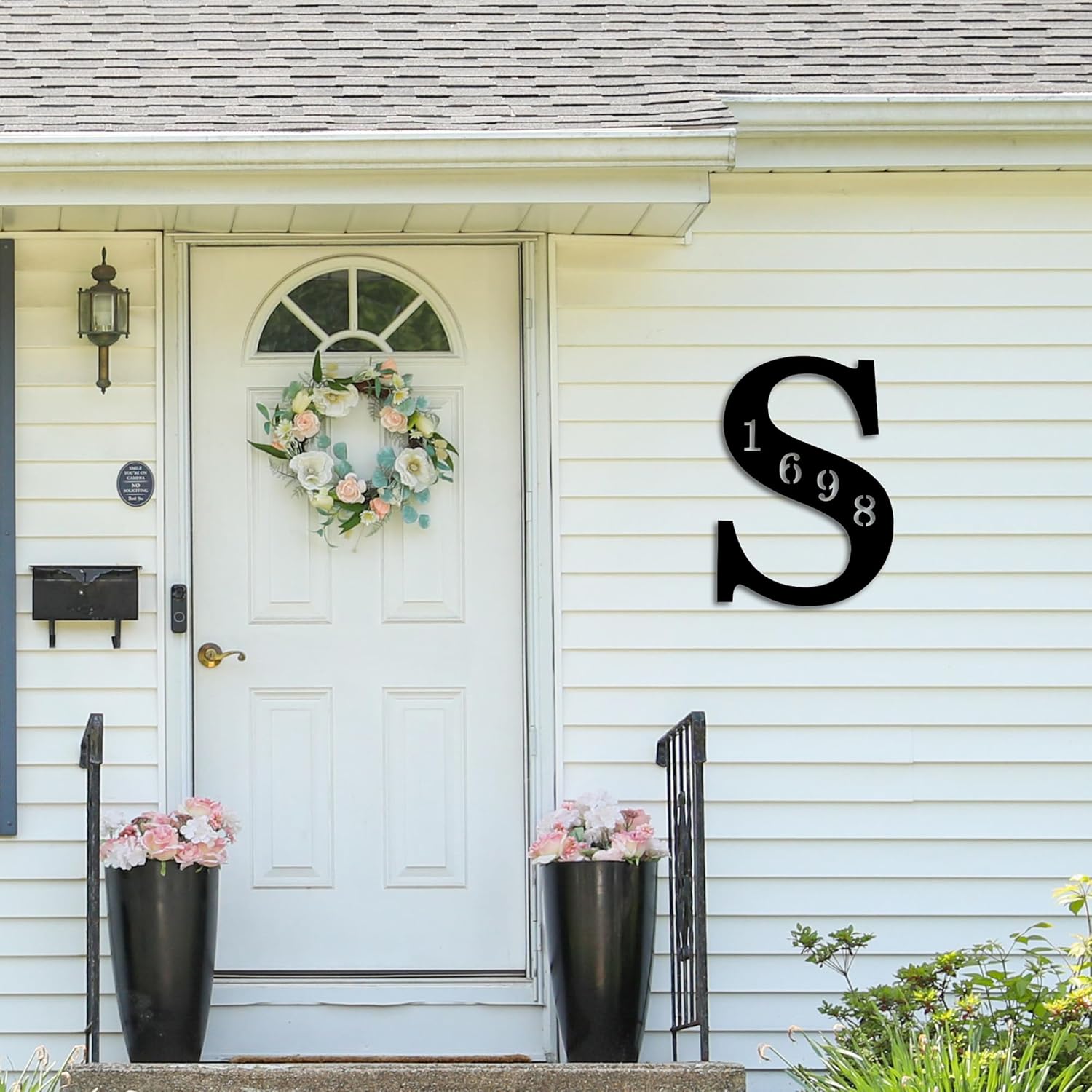 Custom Address Marker – Metal Address Sign-Personalized Metal Name Sign- Outdoor Wall Hanging Family Last Name Signs -house number plaque for