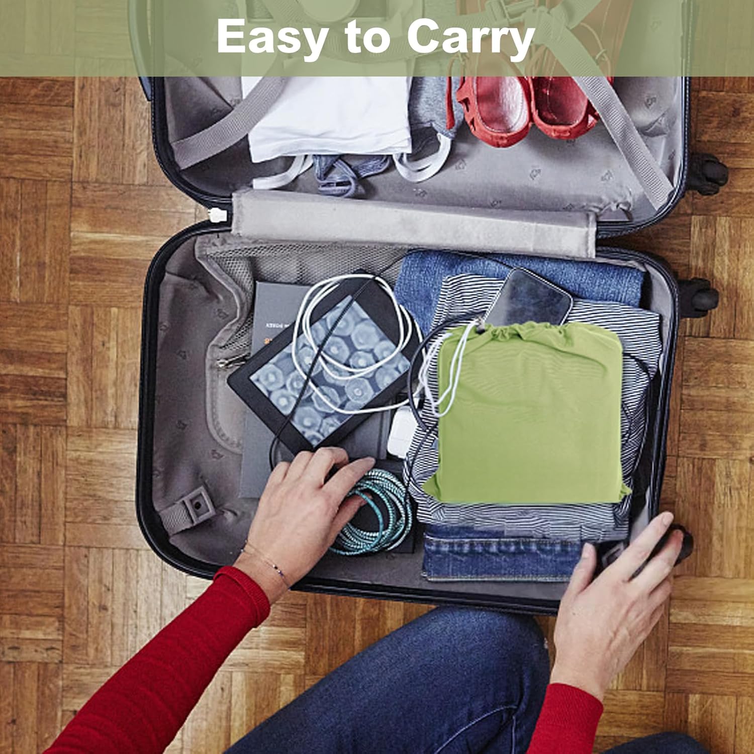 Saco de dormir para viajes y campamentos, ligero, compacto, portátil, delgado, para adultos, sábana de dormir suave de alta calidad para viajes,