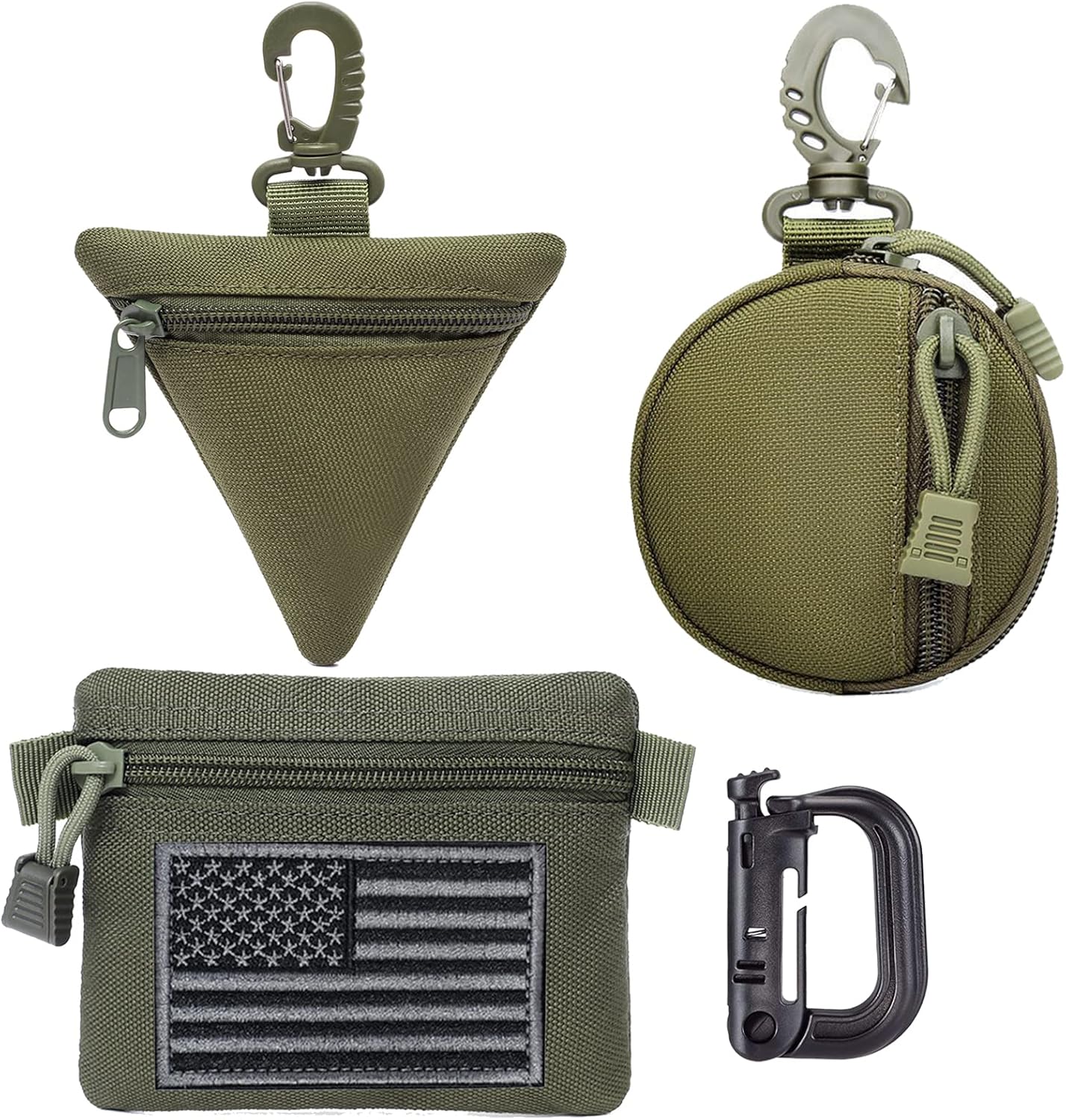 Paquete de 2 bolsas tácticas EDC compactas, mini militares Molle, bolsa de utilidad para accesorios, bolsas organizadoras, monedero, llavero,