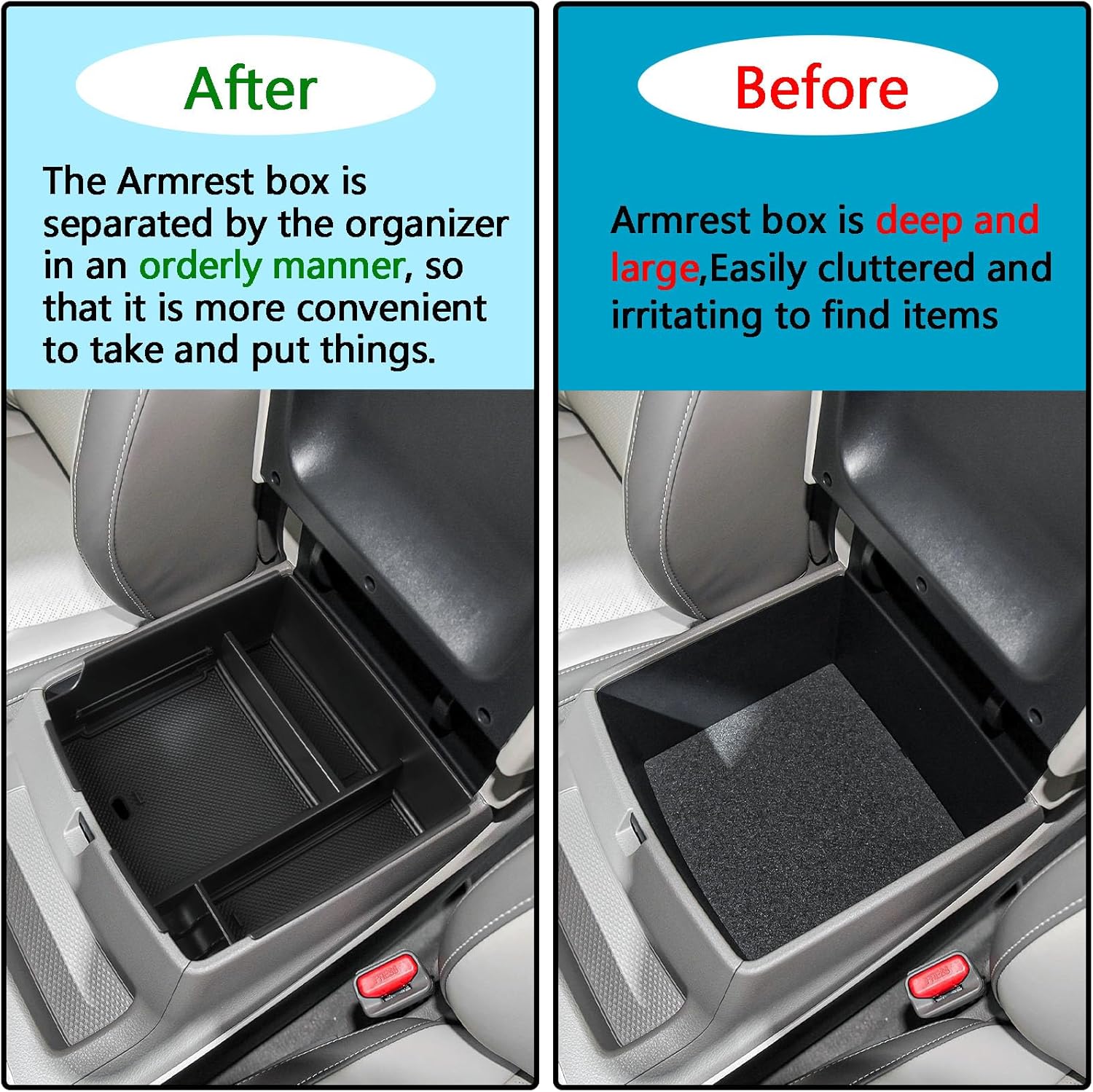 EDBETOS Bandeja organizadora de consola central compatible con accesorios Kia Carnival KA4 2022 2023 2024 para reposabrazos secundario interior,
