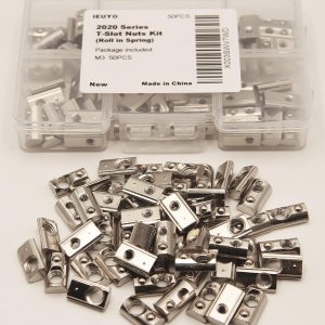 IEUYO Tuercas en T de resorte serie 2020, rollo de tuerca con ranura en T, tuerca de sujeción de cabeza de martillo media redonda para accesorios de IEUYO Tuercas en T de resorte serie 2020, rollo de tuerca con ranura en T, tuerca de sujeción de cabeza de martillo media redonda para accesorios de