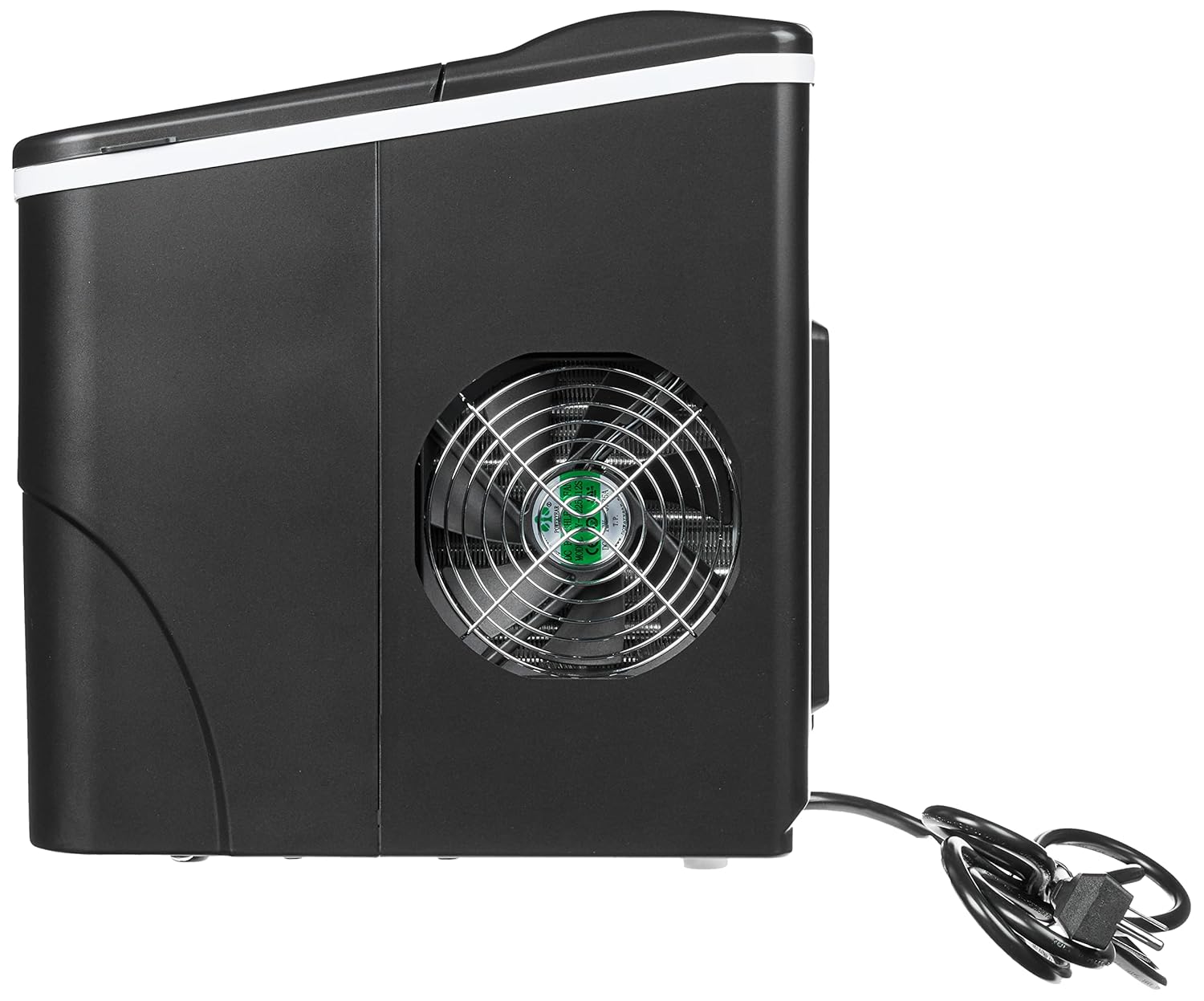 Newair Máquina de hielo para encimera, negro mate, portátil y ligera, control intuitivo, tamaño de hielo grande o pequeño, piezas fáciles de limpiar