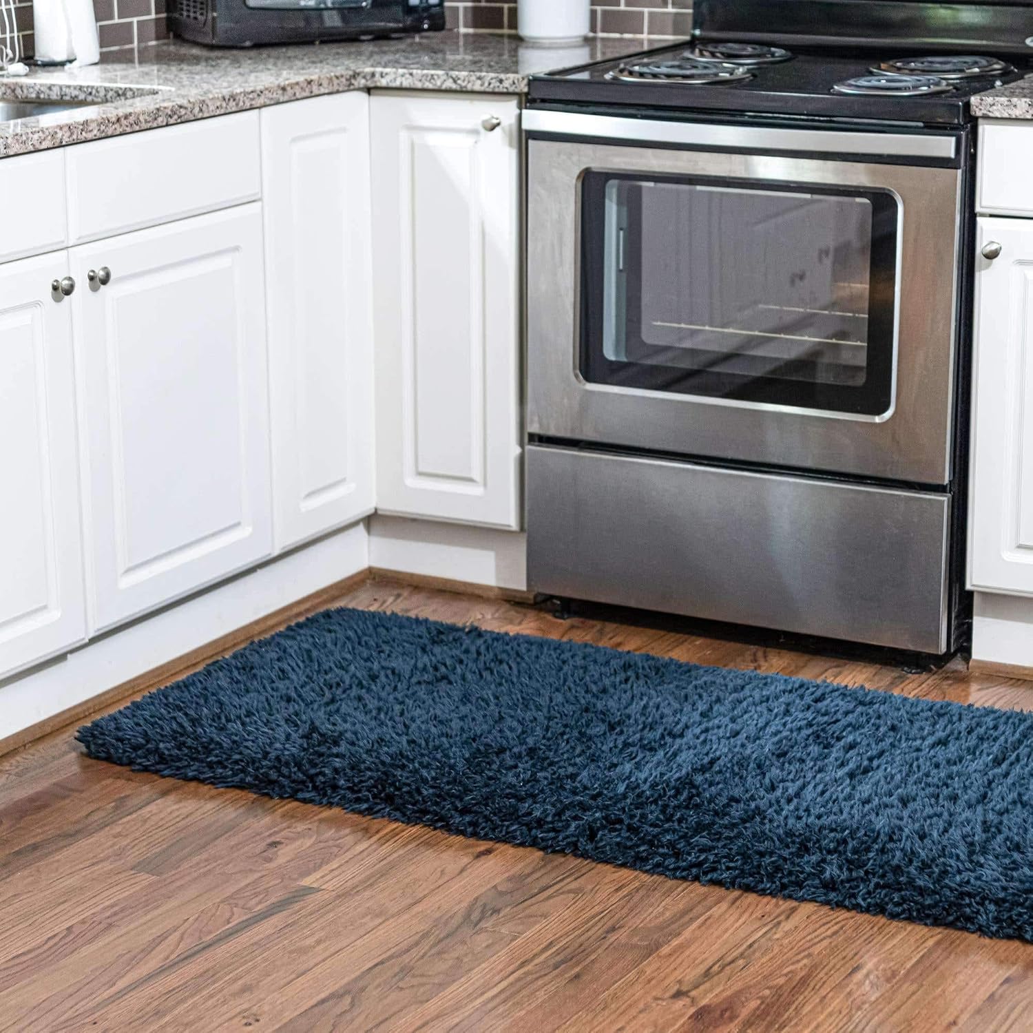Rugs.com – Alfombra de área lisa de 10 pies, alfombra de pasillo, color cobalto, perfecta para pasillos, entradas, colección Infinity