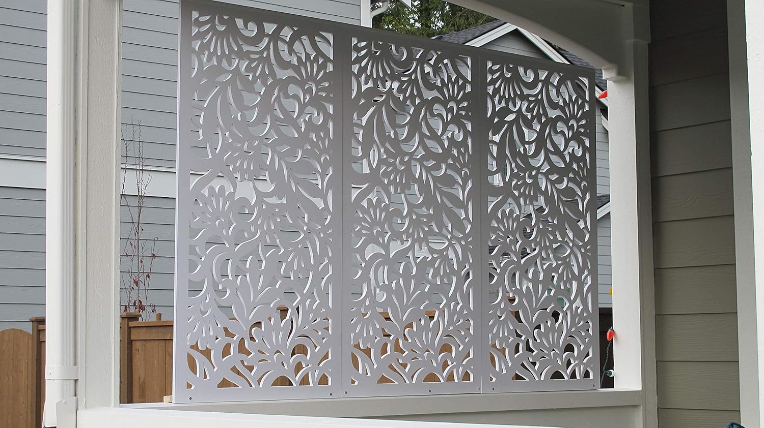 VIMA Avines – Panel decorativo de pared  Tablero de PVC con diseño de valla de pantalla privada, 48 pulgadas de largo x 24 pulgadas de ancho x 38