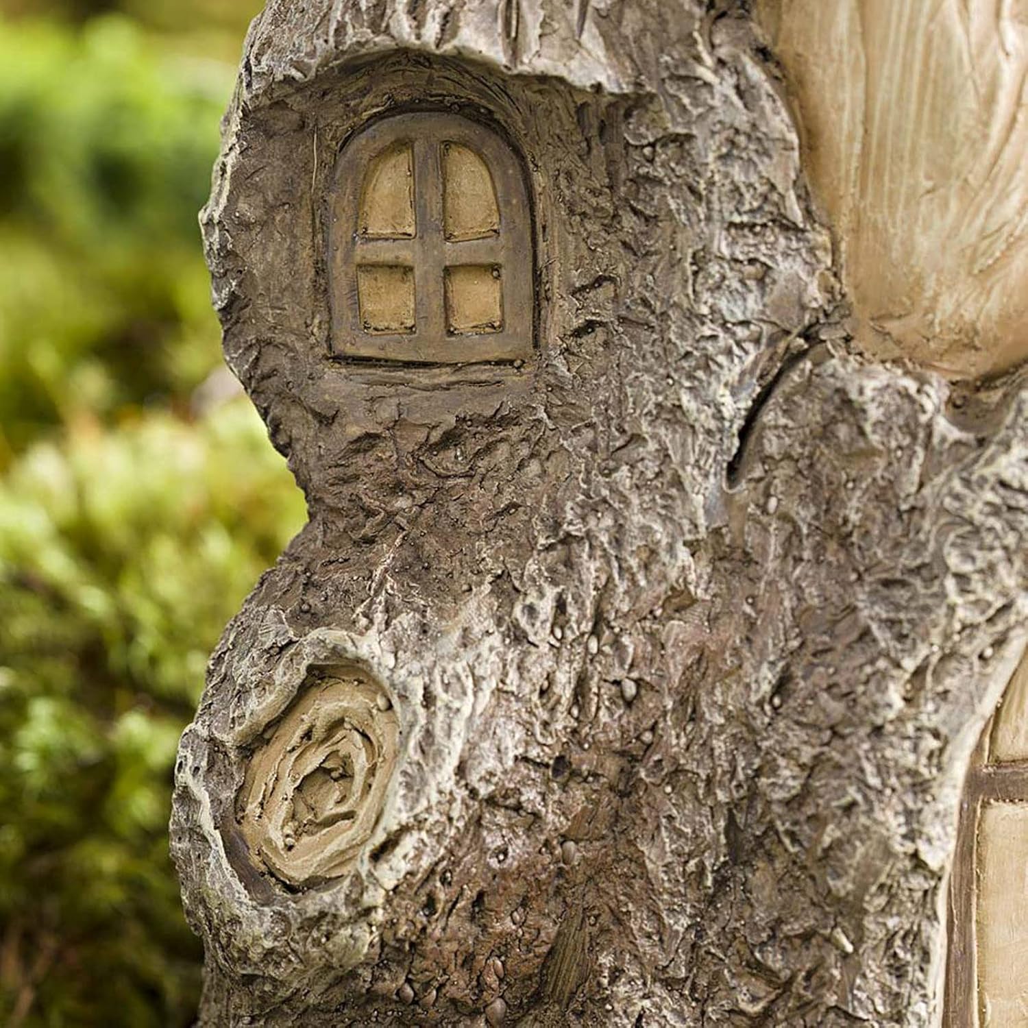 WDNM Baño de pájaros de poliresina, cuenco de baño para pájaros al aire libre, fuente de pedestal de resina para manualidades de patio, casa de