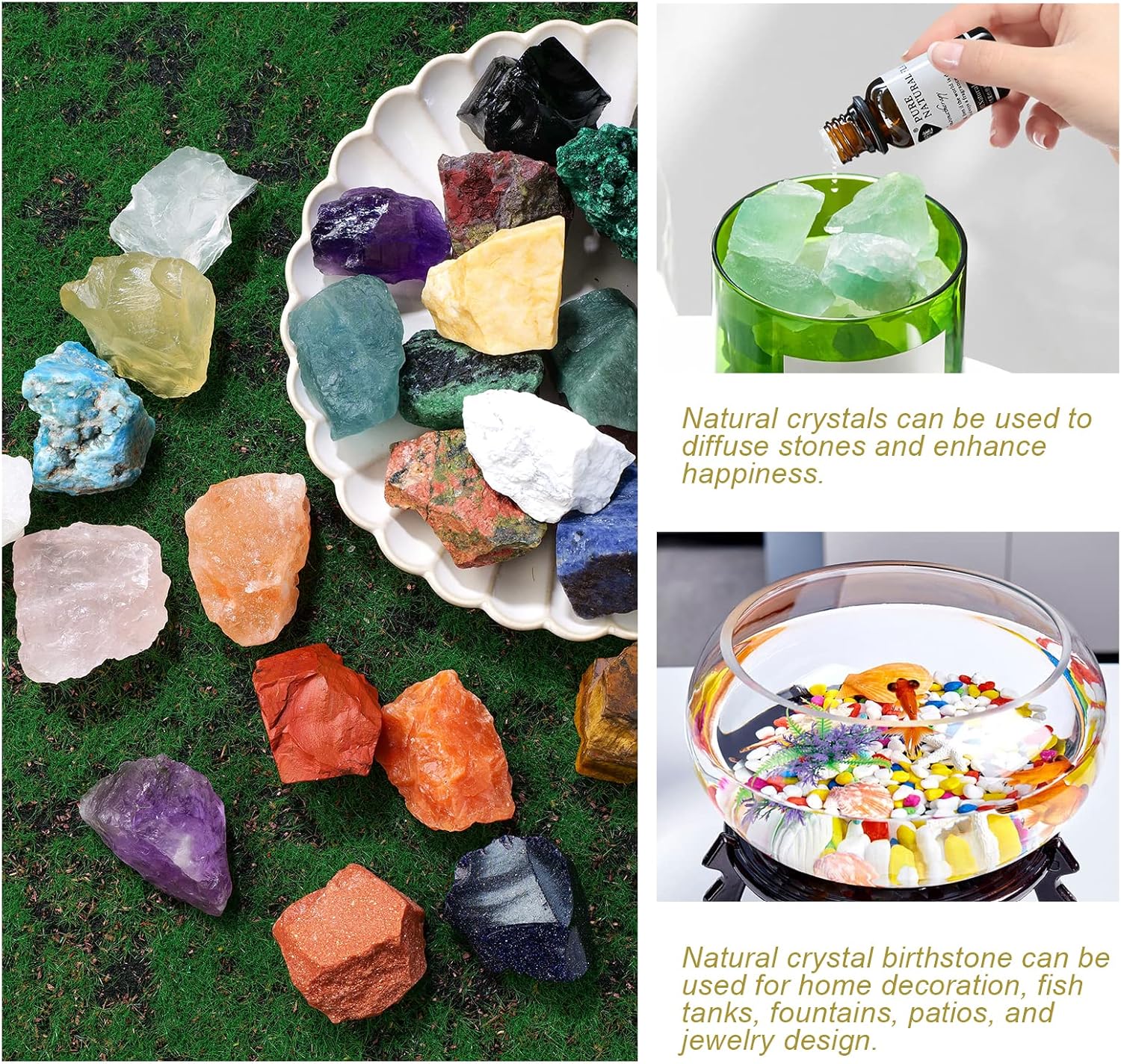 Apengshi Cristal natural de howlita cruda de piedra cruda de 1 libra, sanación a granel, reparación de reiki, meditación de roca, equilibrio de