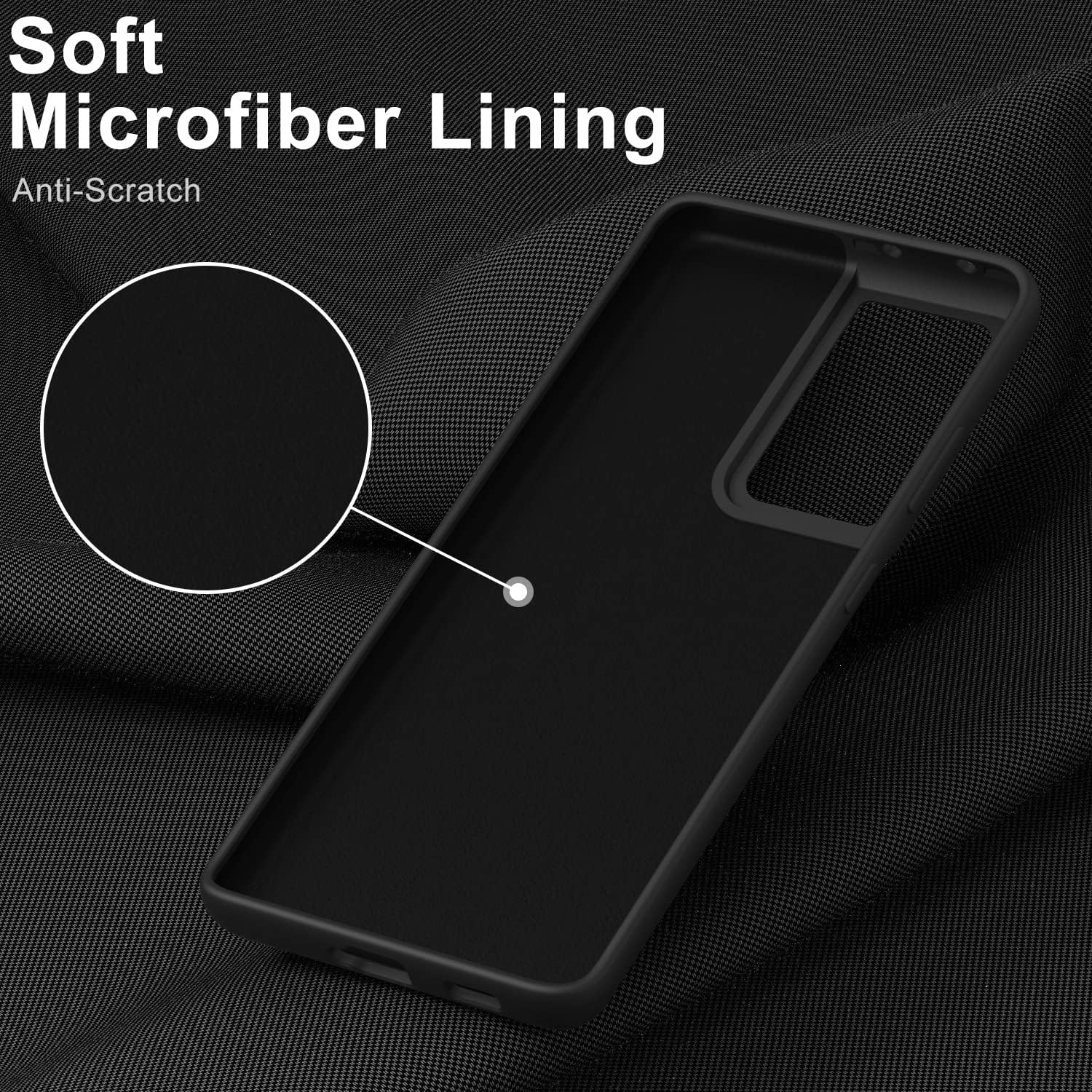 DEENAKIN Funda protectora de silicona para Samsung Galaxy S21 Ultra, suave y sedosa con forro de microfibra suave, funda protectora para Samsung