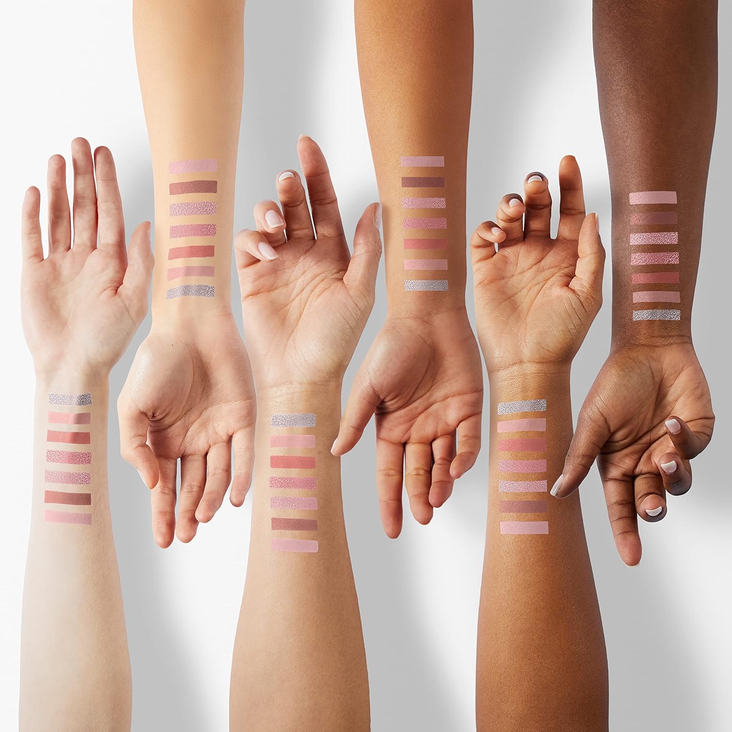 Edición de maquillaje AMTS x True Beauty, Paletas de sombras de ojos rosas, 7 colores, tonos metálicos brillantes mate, altamente pigmentados, de