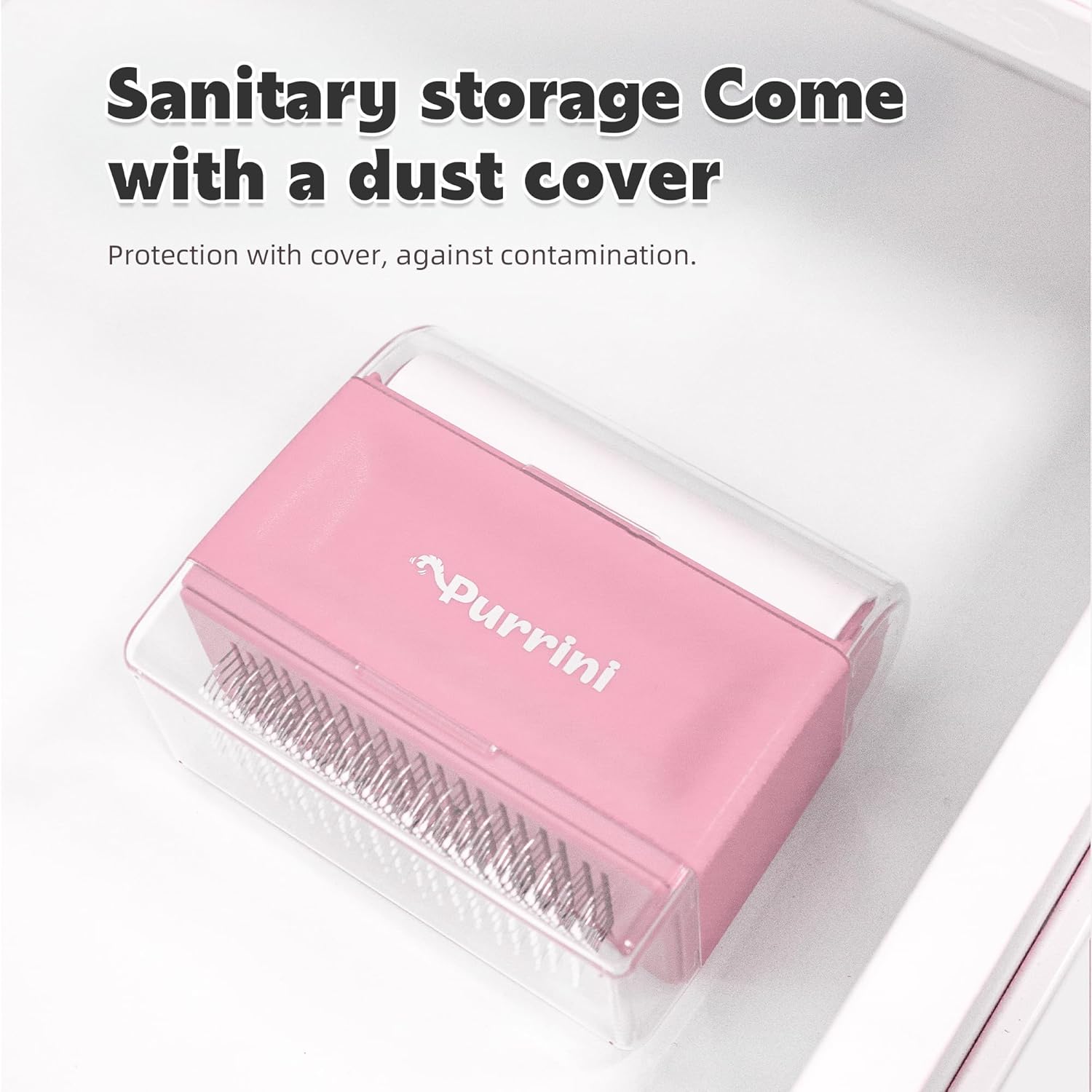 PURRINI Cepillo para gatos con rodillo adhesivo para pelusas para mascotas, funciona muy bien en perros o gatos de pelo largo o corto, ideal para