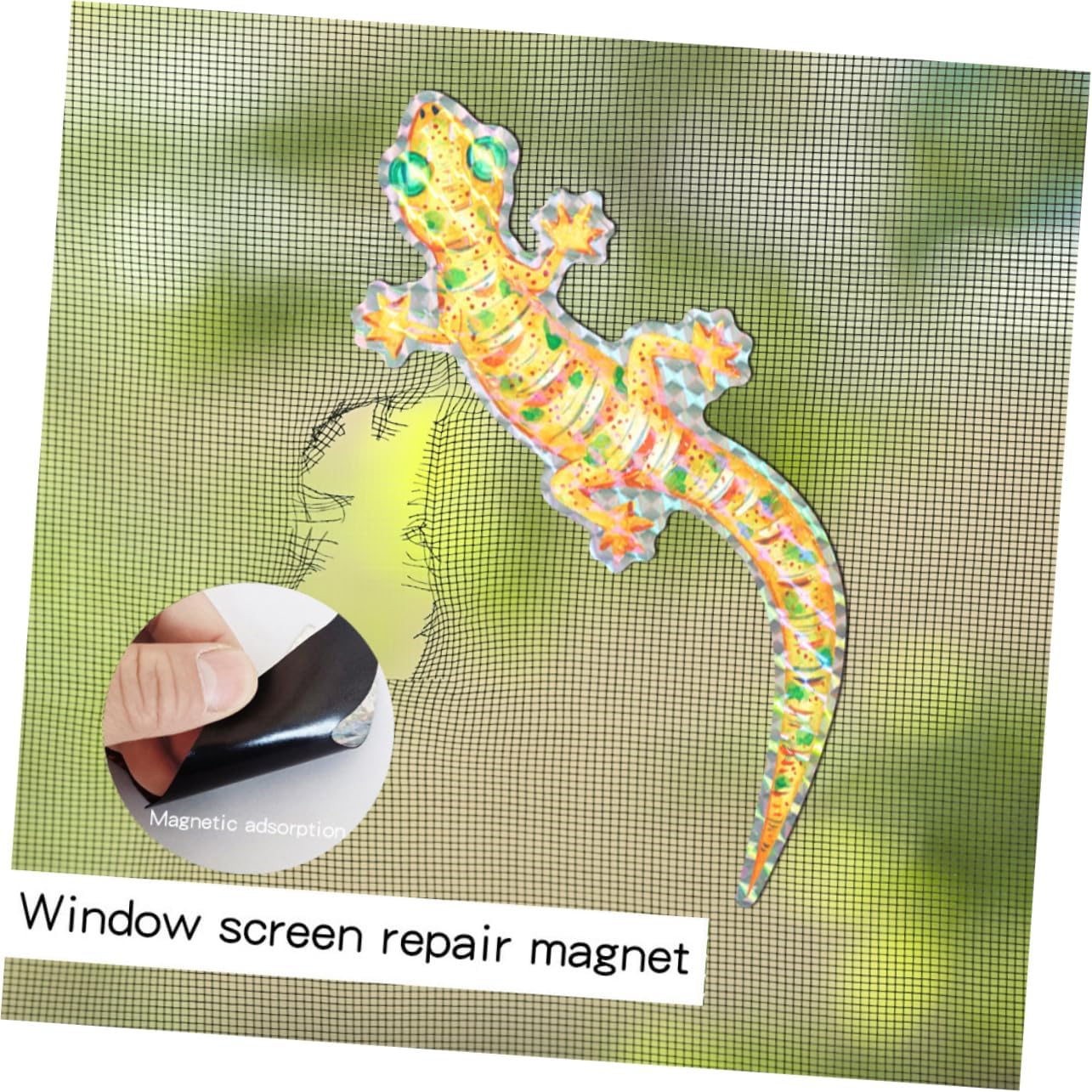 IMIKEYA 48 Pcs Gecko Magnetic Sticker Window Stickers Iridescent Decor 3D Wall Decor Garden Birds Wall Anti-Collision Window Decals Static Window