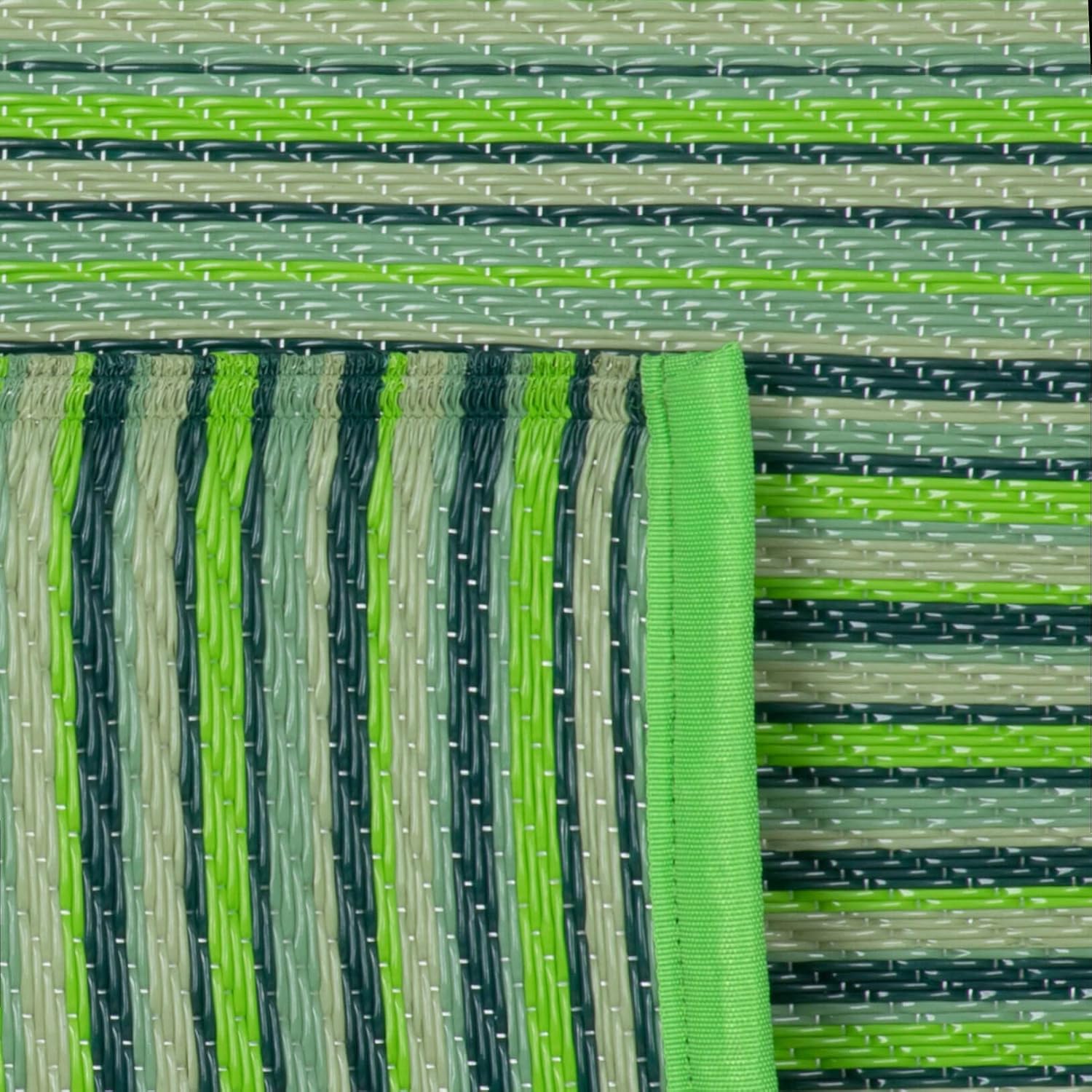 Green Decore Alfombra de plástico reversible, resistente a las manchas y a la decoloración, para patio al aire libre (8 x 10 pies, color verde